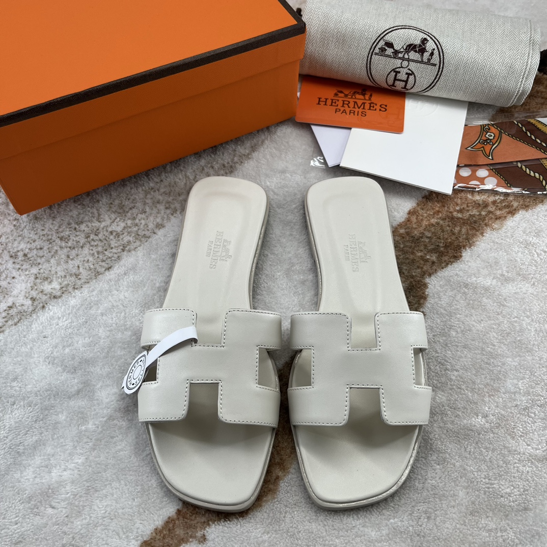 Hermes Sapatos Sandálias Pele de cabra carneiro