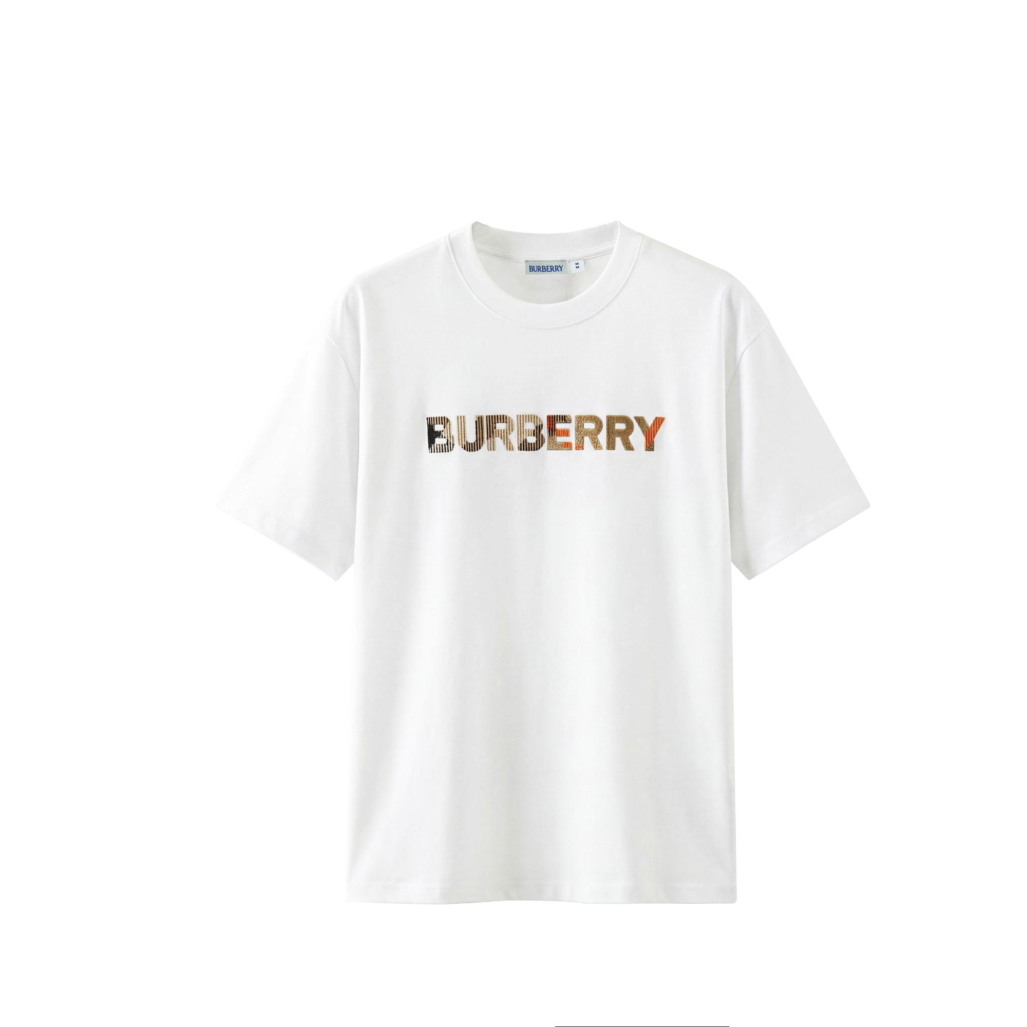 Burberry 高端品质 Burberry巴宝莉刺绣字母logo圆领短袖，高克重 洗水面料，洗水完280g重， 工艺，宽松版型