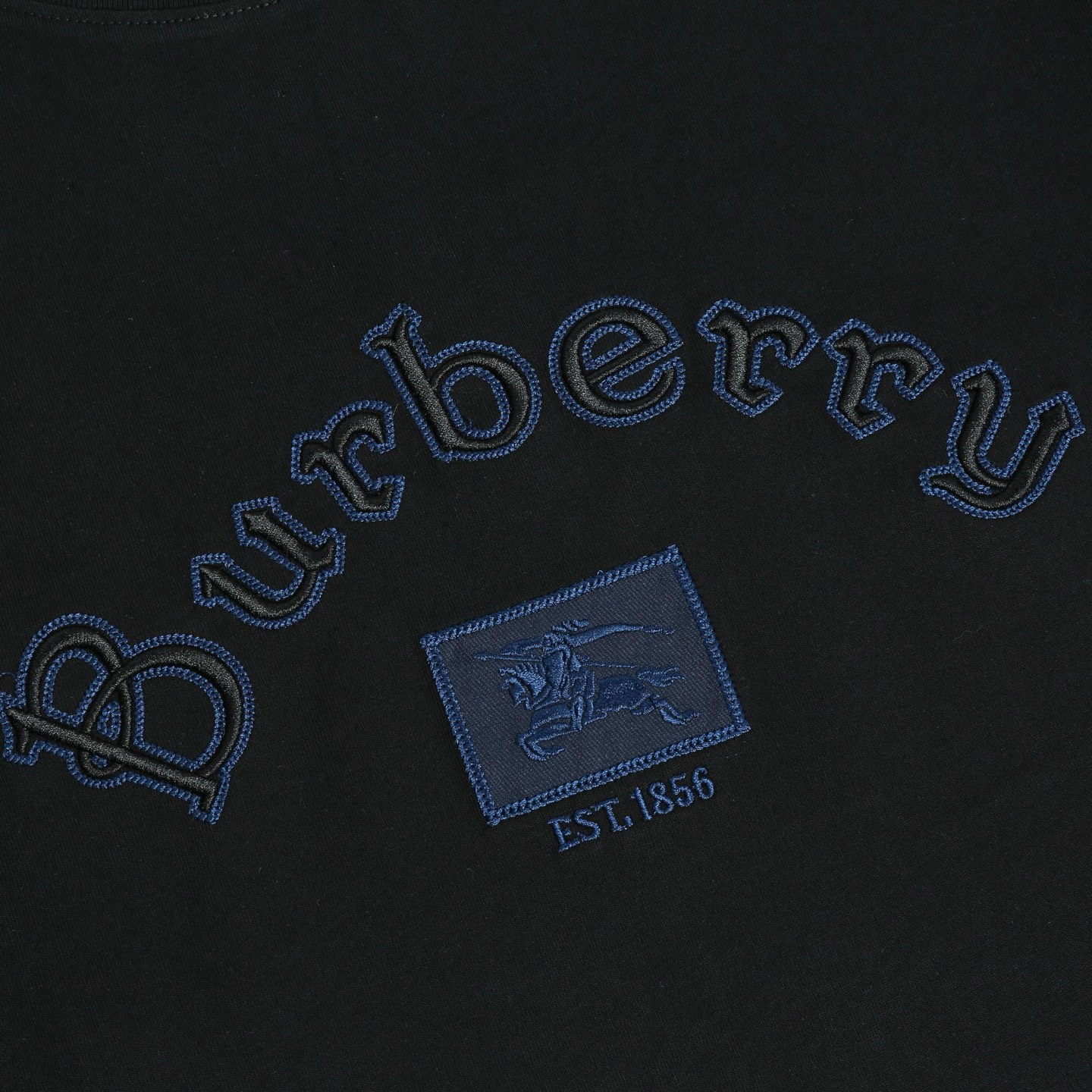 Burberry 高端品质 Burberry巴宝莉战马标刺绣字母logo圆领短袖，高克重 洗水面料，洗水完280g重， 工艺，宽松版型