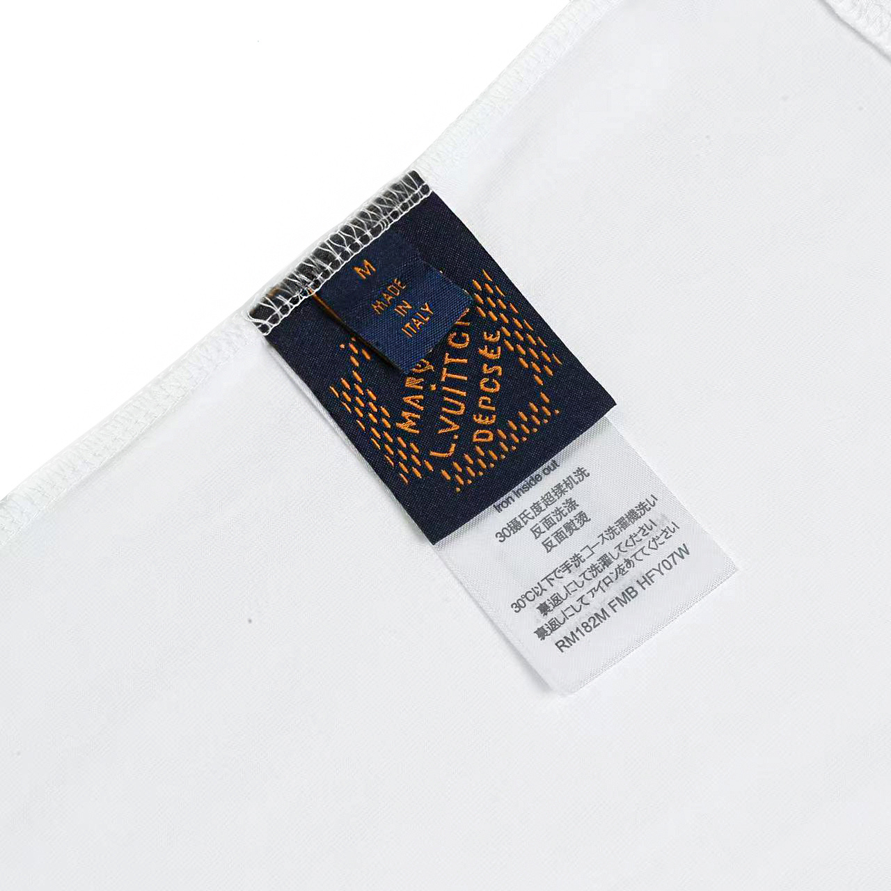 Louis Vuitton 高端品质 Lv彩色刺绣字母logo圆领短袖，高克重 洗水面料，洗水完280g重， 工艺，宽松版型