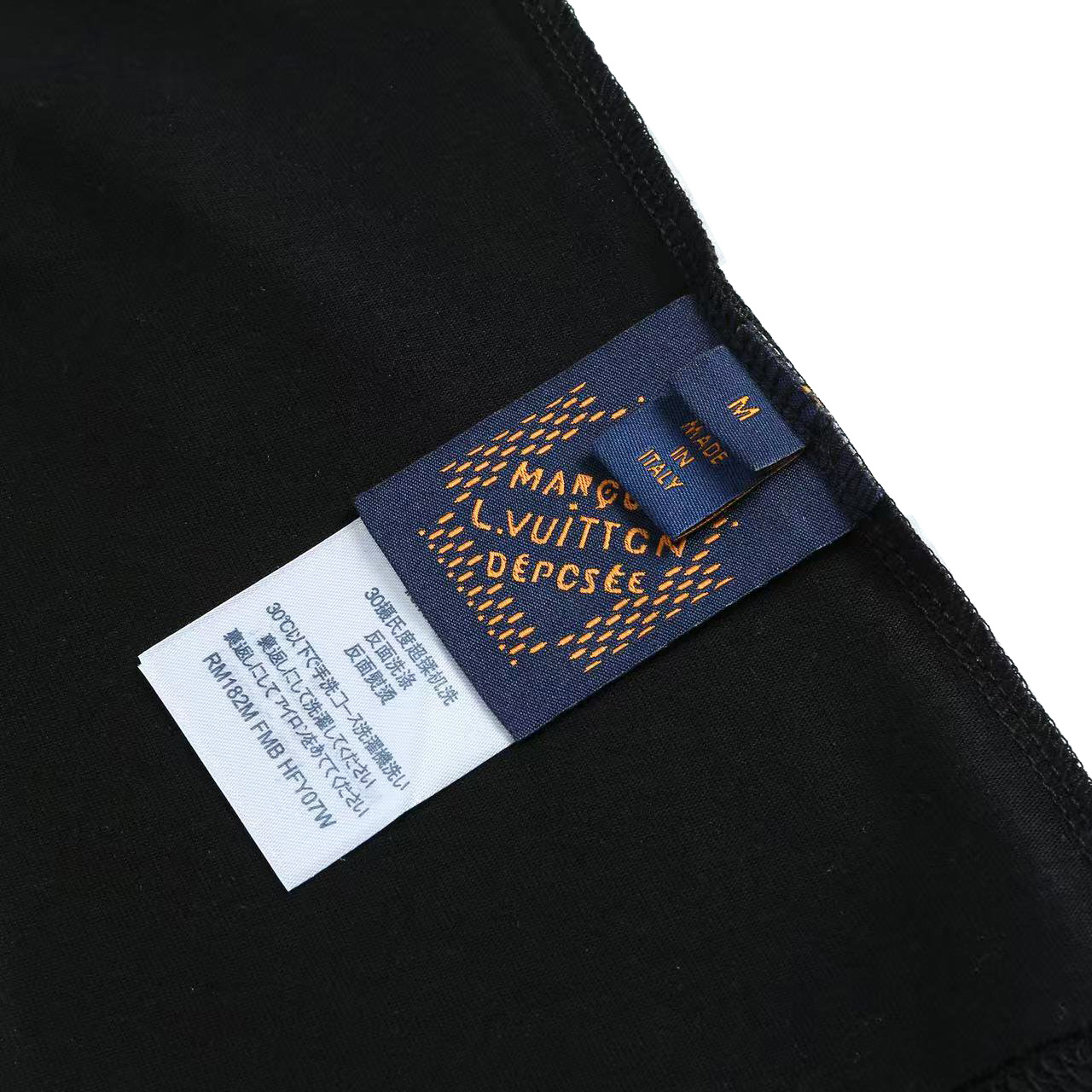 Louis Vuitton 高端品质 Lv彩色刺绣字母logo圆领短袖，高克重 洗水面料，洗水完280g重， 工艺，宽松版型