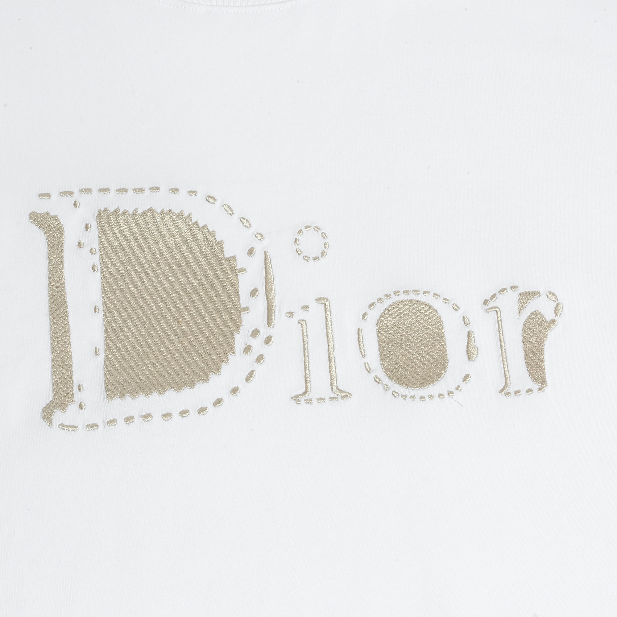 Dior 高端品质 Dior刺绣字母logo圆领短袖，高克重 洗水面料，洗水完280g重， 工艺，宽松版型