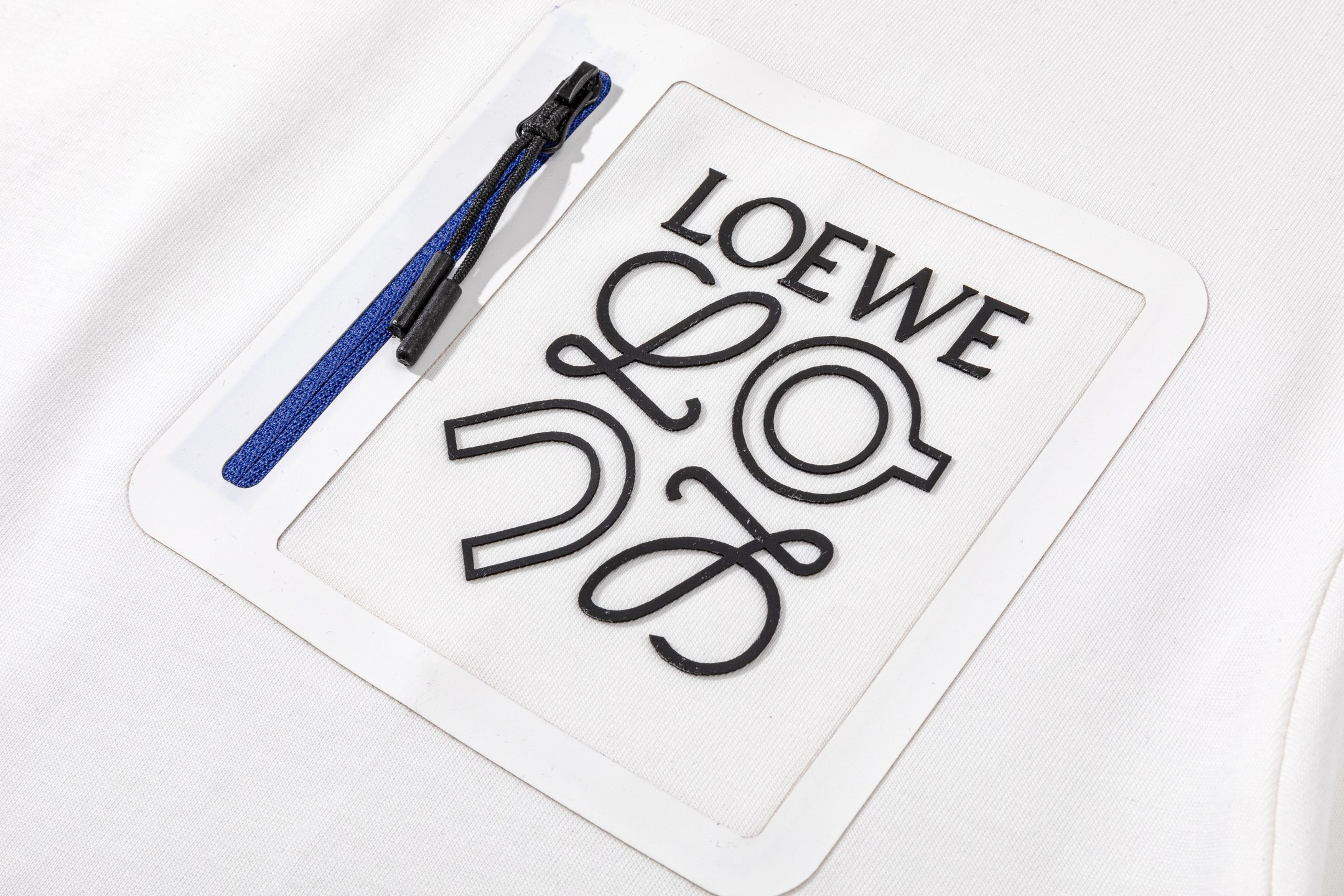 Loewe 高端品质 Loewe 罗意威口袋拉链刺绣字母logo圆领短袖，高克重 洗水面料，洗水完280g重， 工艺，宽松版型