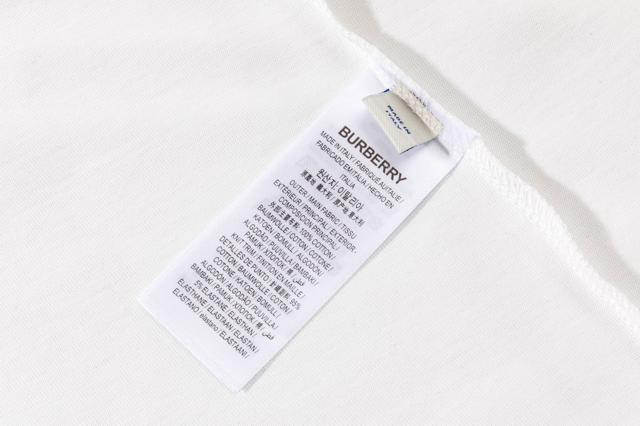 Burberry 高端品质 Burberry巴宝莉战马立体牙刷绣logo圆领短袖，高克重 洗水面料，洗水完280g重， 工艺，宽松版型
