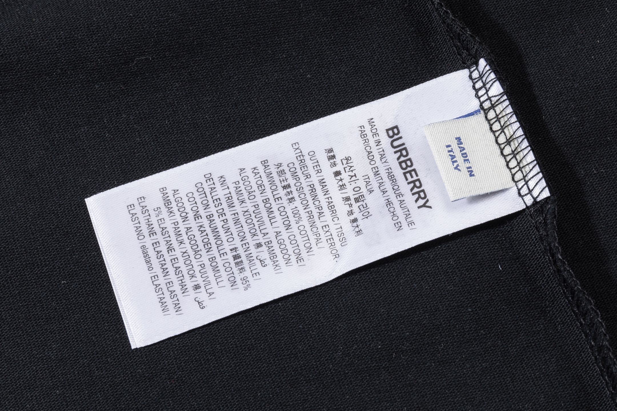 Burberry 高端品质 Burberry巴宝莉格子补拼接刺绣战马logo圆领短袖 高克重 洗水面料