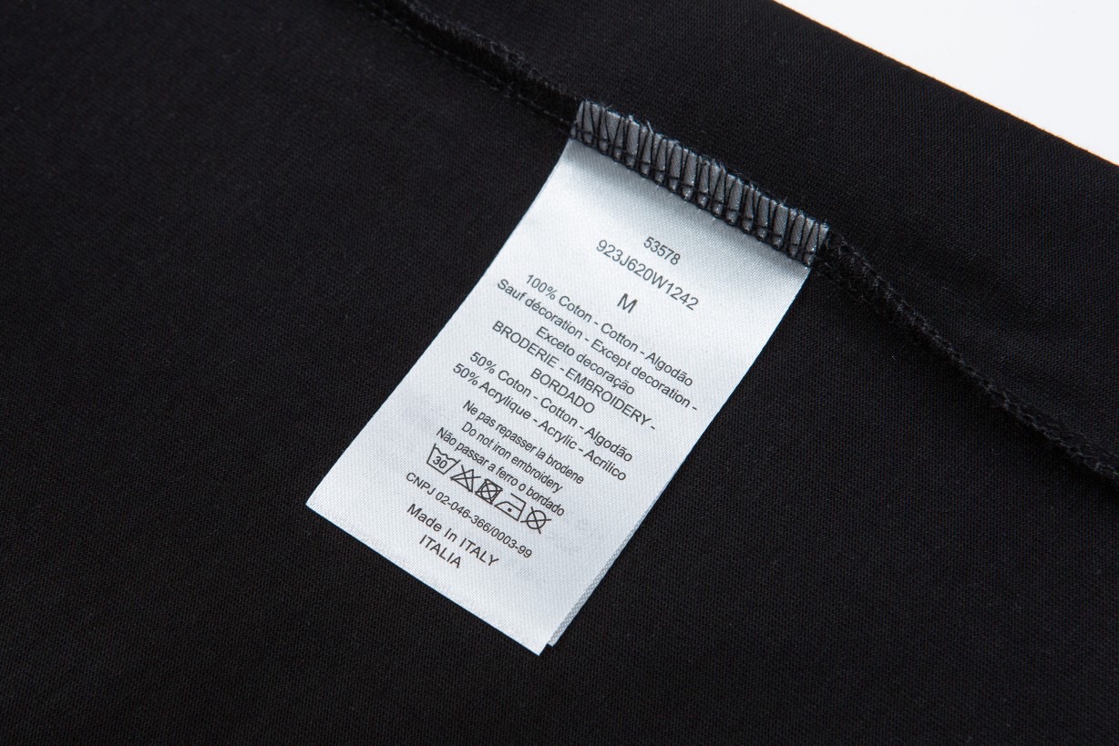 Dior 高端品质 Dior迪奥刺绣口袋刺绣字母logo圆领短袖，高克重 洗水面料，洗水完280g重， 工艺，宽松版型