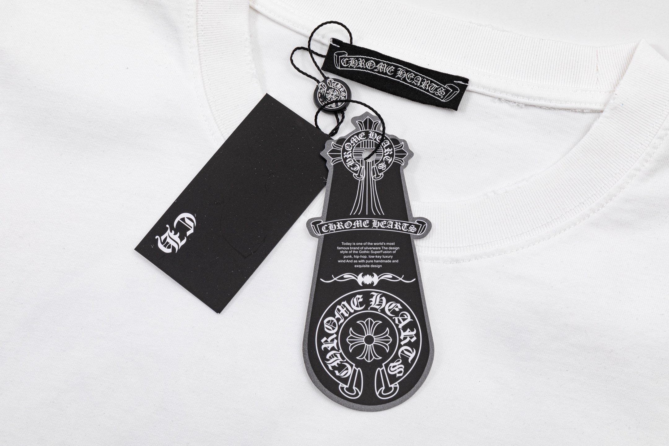 Chrome Hearts 高端品质 Chrome Hearts 克罗心印花立体万针刺绣字母logo圆领短袖