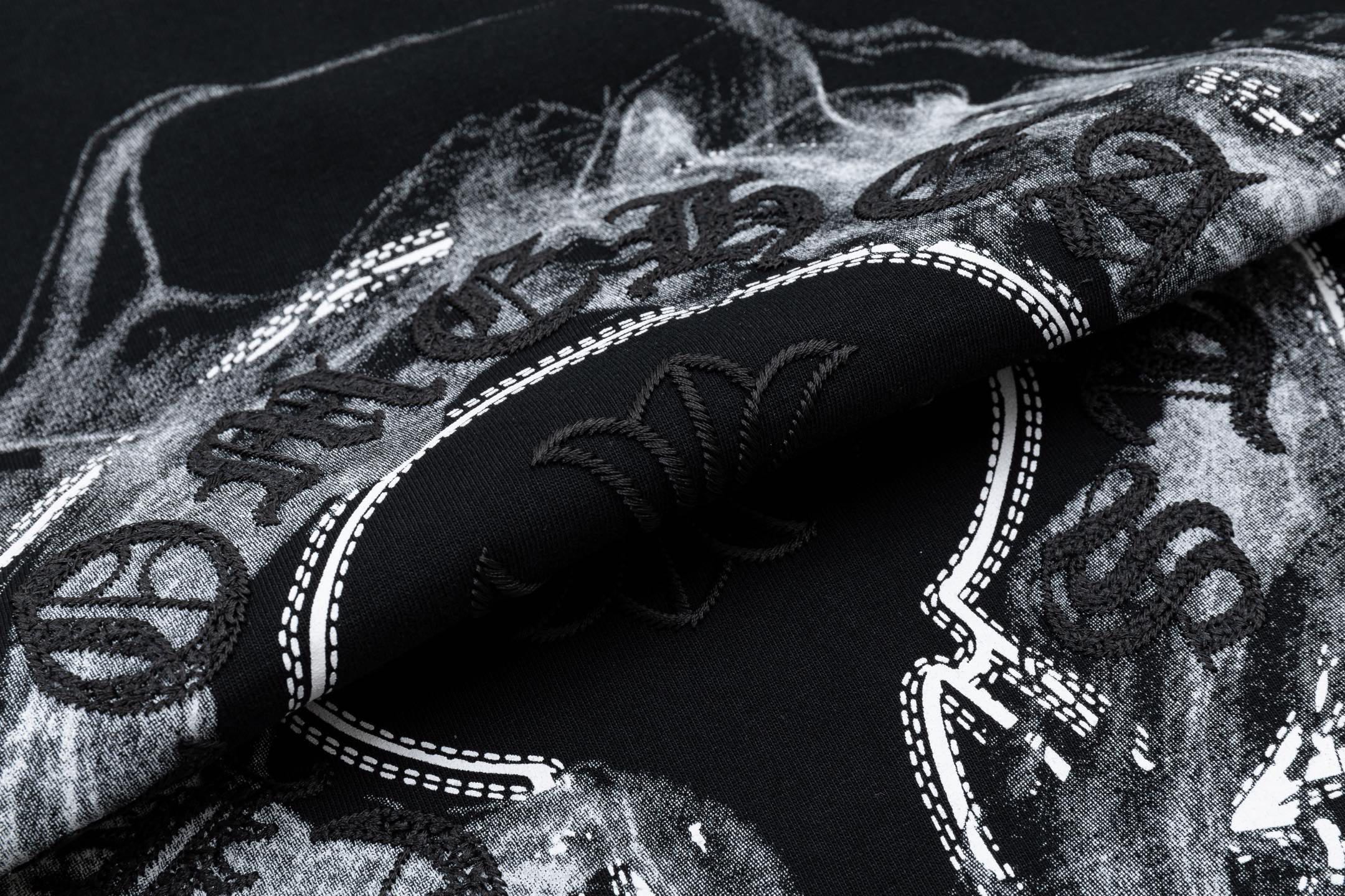 Chrome Hearts 高端品质 Chrome Hearts 克罗心印花立体万针刺绣字母logo圆领短袖
