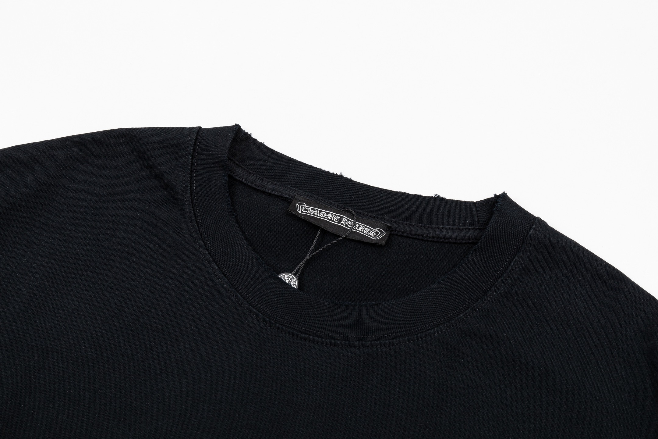 Chrome Hearts 高端品质 Chrome Hearts 克罗心印花立体万针刺绣字母logo圆领短袖