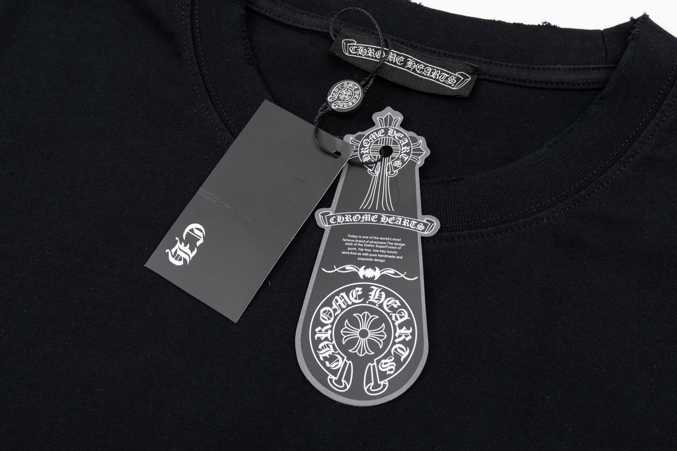 Chrome Hearts 高端品质 Chrome Hearts 克罗心印花立体万针刺绣字母logo圆领短袖