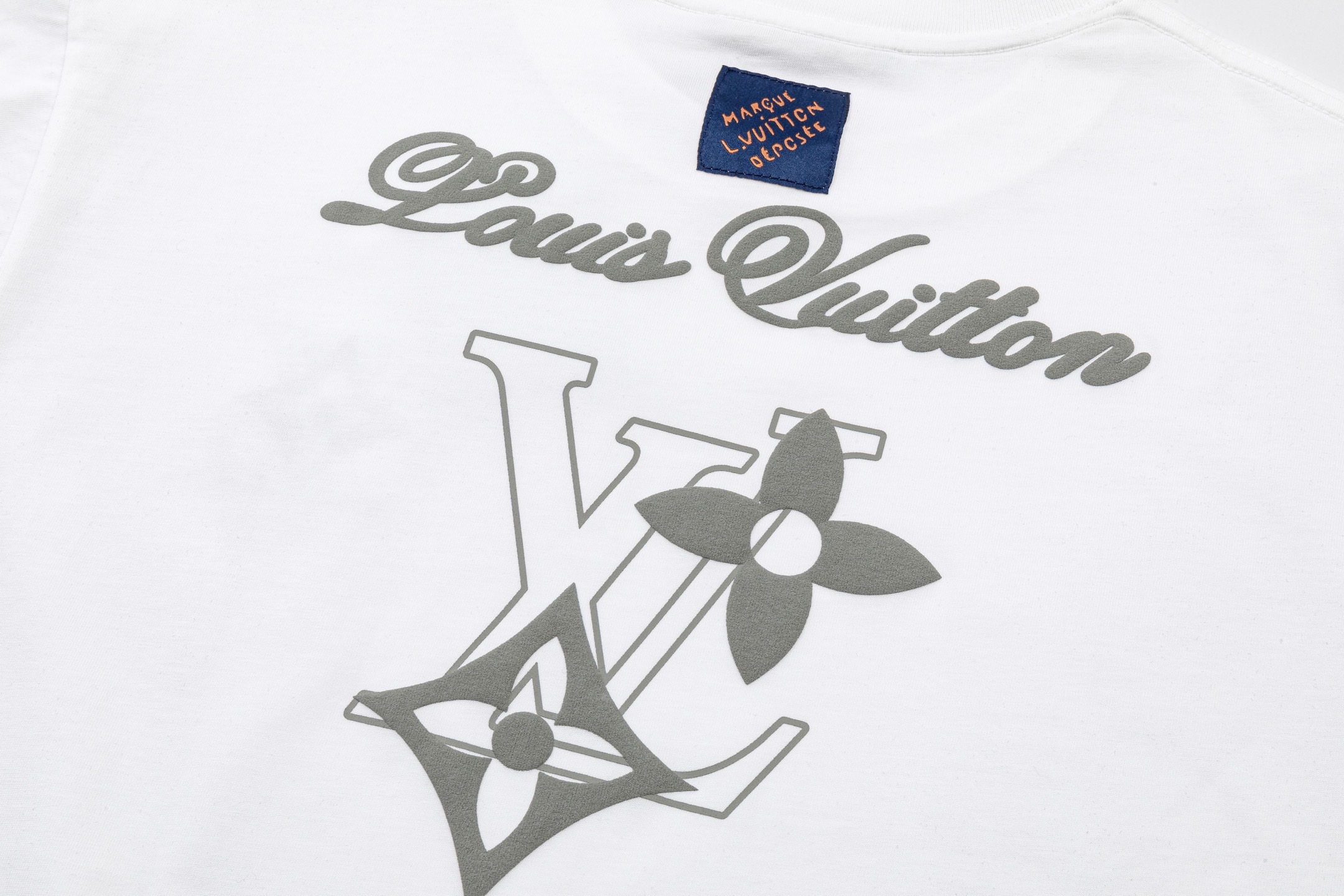 Louis Vuitton 高端品质 Lv发泡印花字母logo圆领短袖，高克重 洗水面料，洗水完280g重， 工艺，宽松版型