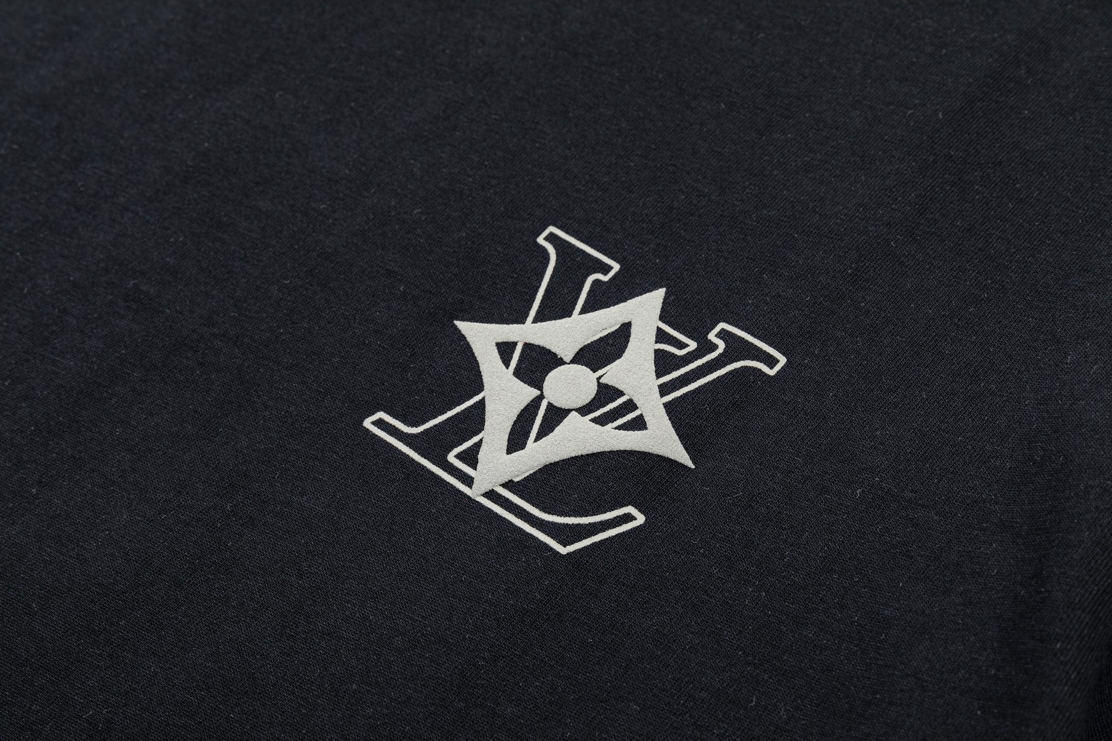 Louis Vuitton 高端品质 Lv发泡印花字母logo圆领短袖，高克重 洗水面料，洗水完280g重， 工艺，宽松版型