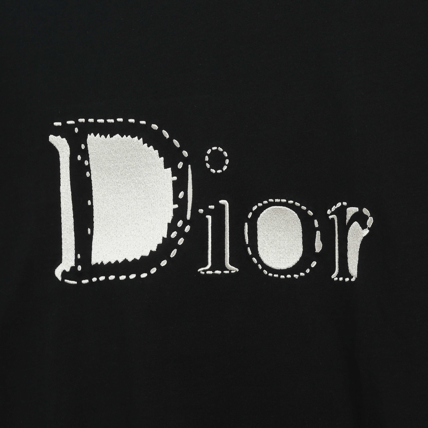 Dior 高端品质 Dior刺绣字母logo圆领短袖，高克重 洗水面料，洗水完280g重， 工艺，宽松版型