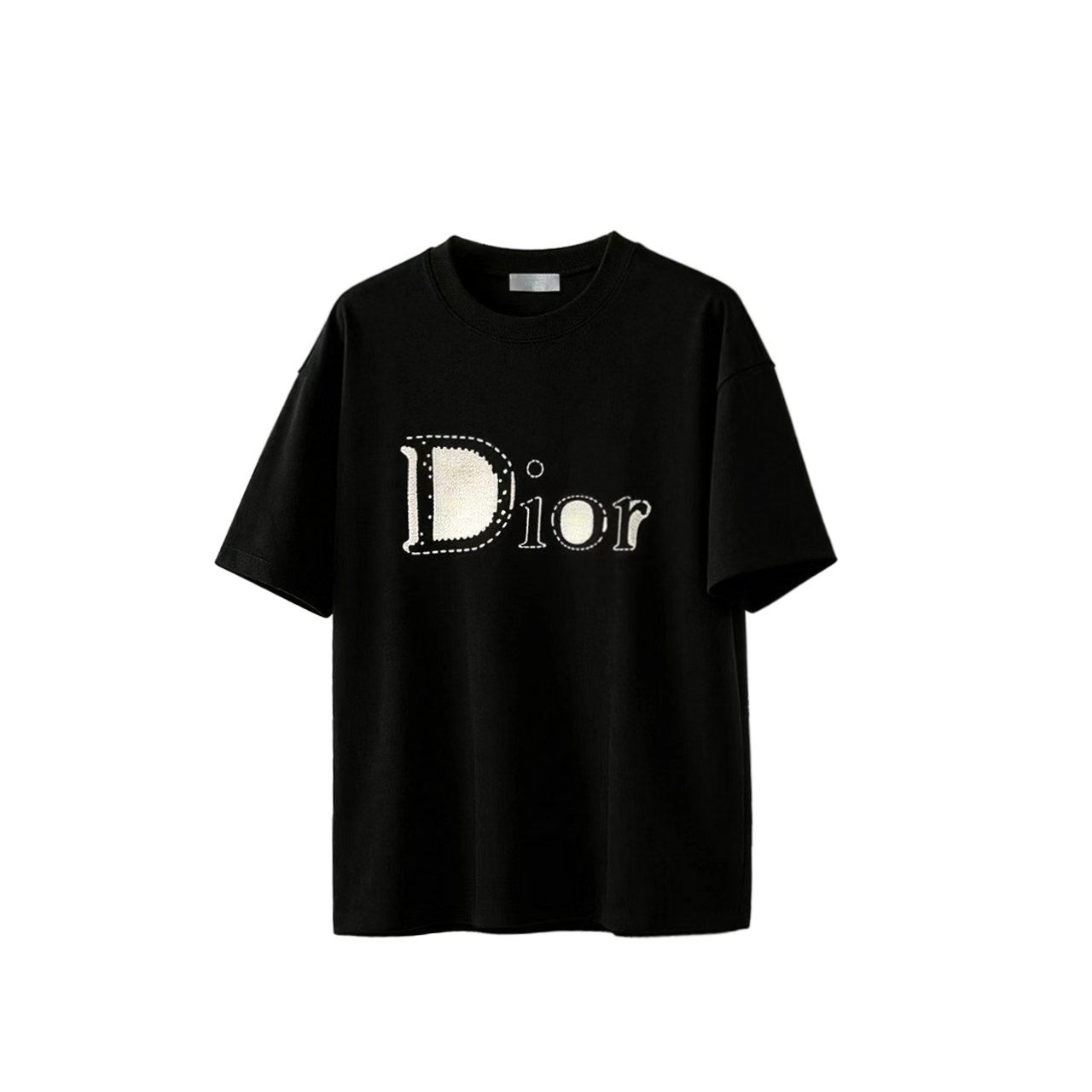 Dior 高端品质 Dior刺绣字母logo圆领短袖，高克重 洗水面料，洗水完280g重， 工艺，宽松版型
