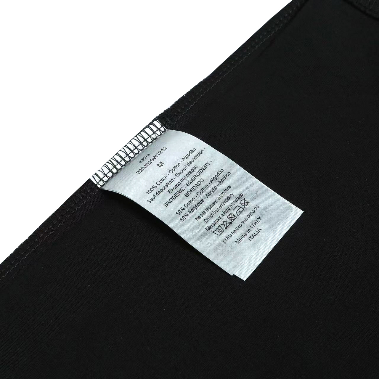 Dior 高端品质 Dior刺绣小字母logo圆领短袖，高克重 洗水面料，洗水完280g重， 工艺，宽松版型