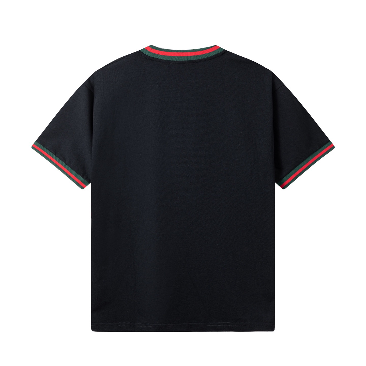 Gucci 高端品质 Gucci古驰刺绣小字母logo圆领拼接短袖，高克重 洗水面料，洗水完280g重， 工艺，宽松版型
