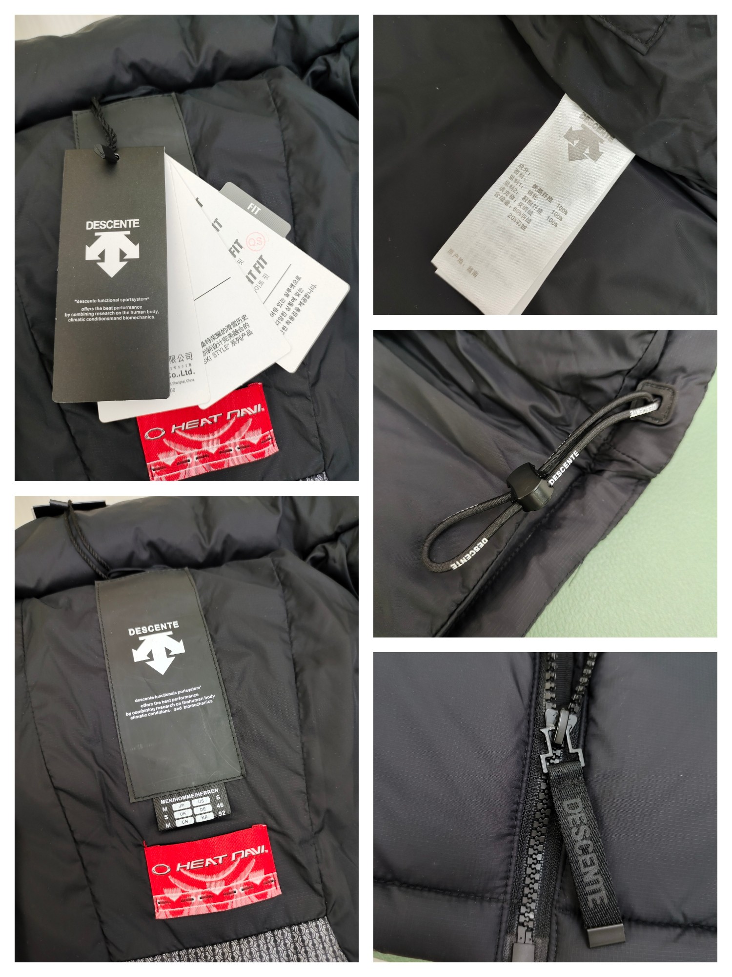 正p级💰315 迪桑特奥迪多标老款羽绒滑雪服

迪桑特DESCENTE SKI STYLE系列 HEAT NAVI 科技内衬 瑞士国家队合作 运动休闲短款羽绒服 

DESCENTE迪桑特奥迪合作多标经典短款羽绒服。在胸前和手臂上的 LOGO是合作队赞助商的商标，不同配色在一起却格外和谐，同时多了一丝街头感。另外整件都采用了白鸭绒填充，保暖又轻便，短装夹克的版型也特别显比例，可以说是集合滑雪元素和街头风最好的冬季单品。经典黑白配色。
尺码：XS-2XL
颜色：黑色.白色.