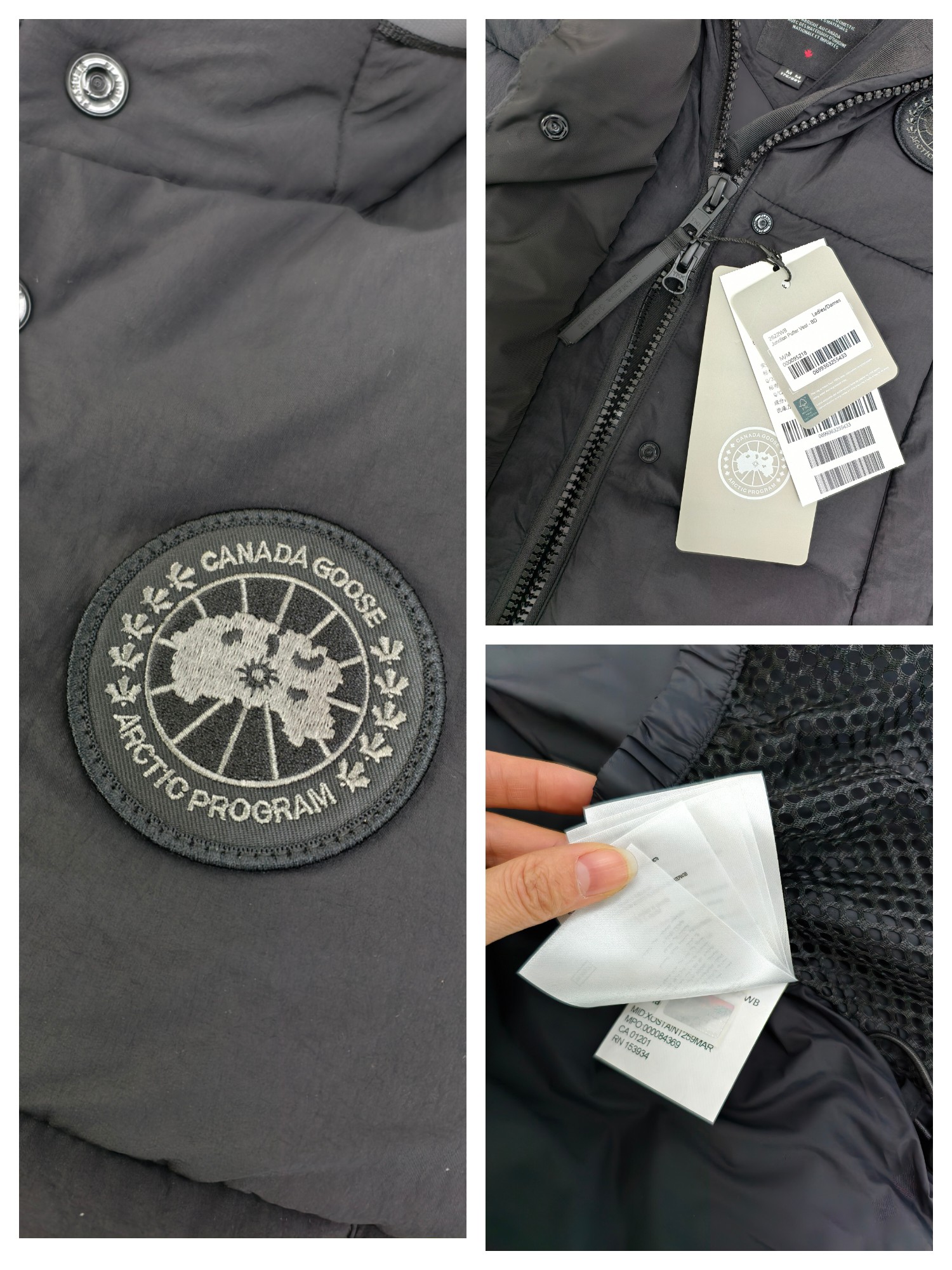 💰550&mdash;&mdash;2622款WB（女款）
Canada goose加拿大鹅junction puffer 羽绒马甲
轻盈的junction Puffer 羽绒马甲是一款适应性强的主打单品，junction Puffer 羽绒马甲采用如羽毛般轻盈的抗撕裂可持续面料制成，轻盈实用，结合了轻松的实用性和功能性特点。内里填充高蓬松度白鸭绒，保暖性能极佳。帽子部分带有3M反光条。无论您走到哪里，这款马甲都能适应天气。气短款下摆具有内部抽绳，可随心调节松紧并阻挡寒风
颜色：灰白色 黑色
尺码:XS-XL