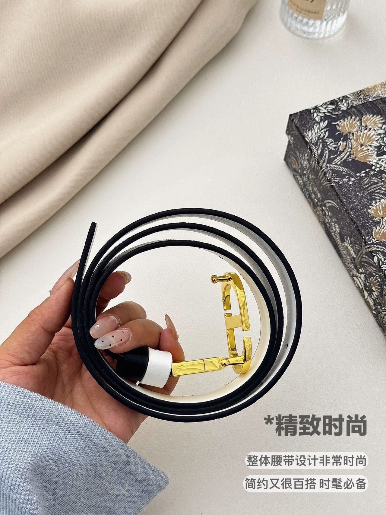 迪奥 Dior 奢华工坊高定皮带腰带配饰 #C5BB8FB8 6