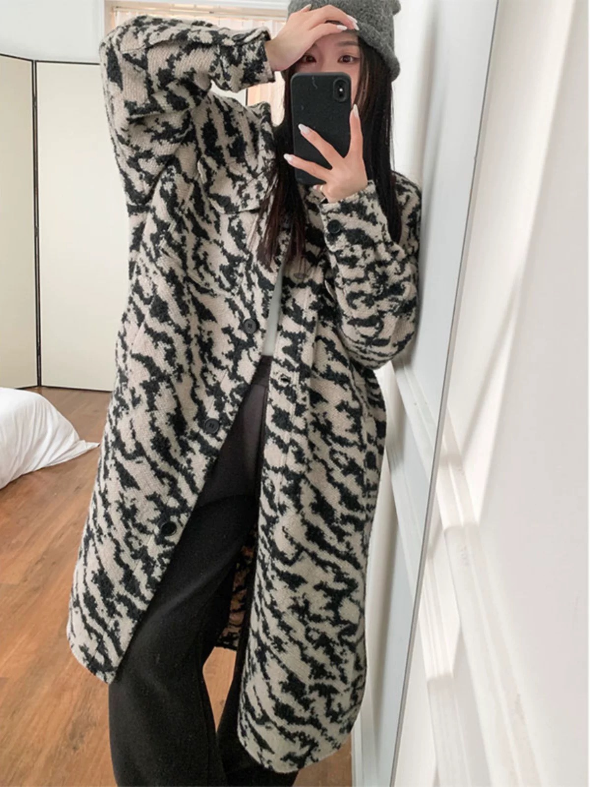 High-Quality Female Suit and Wool Star Long Coat with Dustproof Bag Support. - 图片 6
