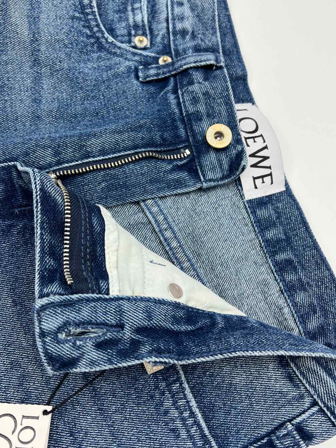 LOEWE Women's Denim Shorts High-Waisted Shorts with Embroidered Logo 5 i1746435597633 8807 0 4