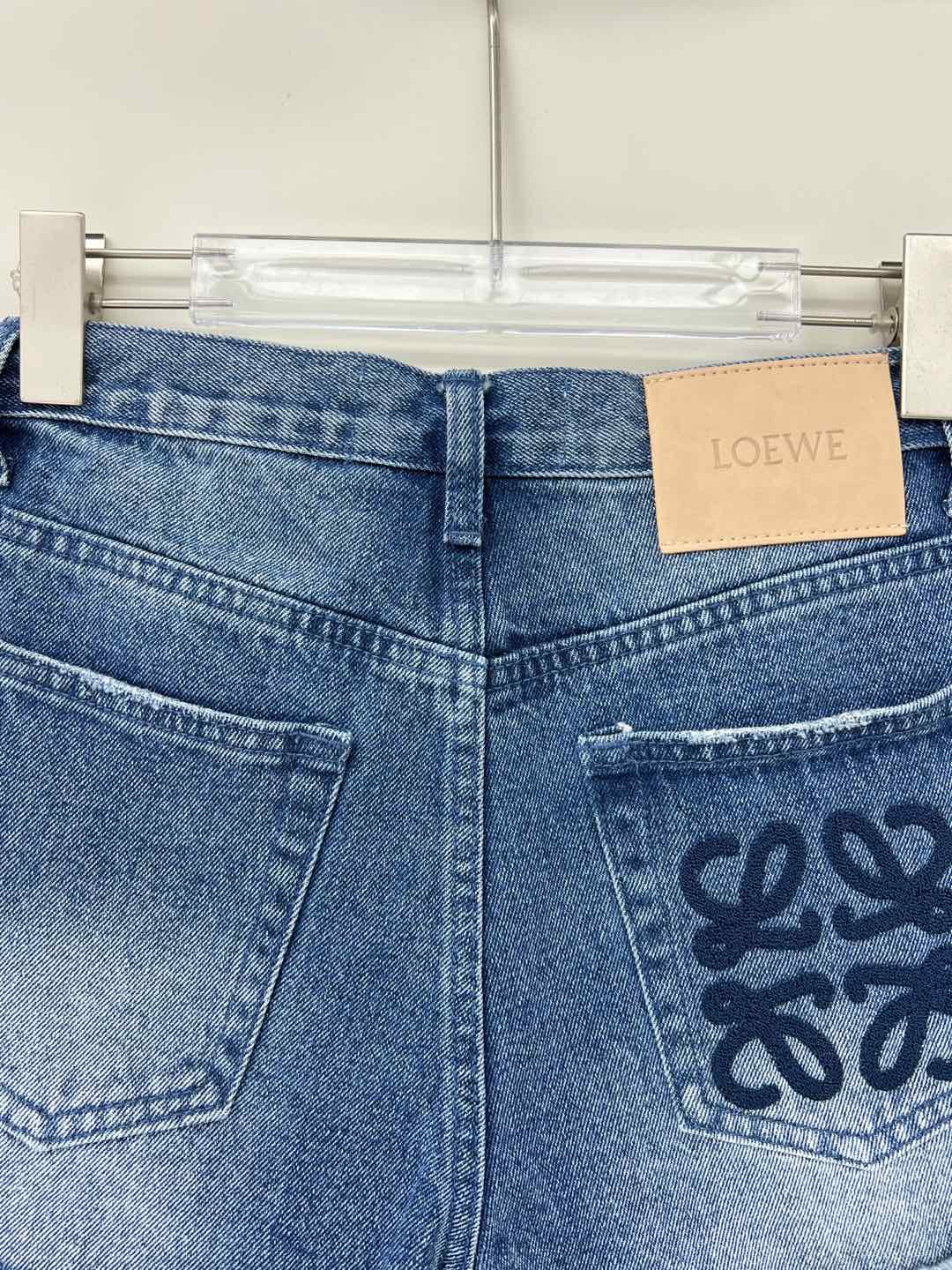 LOEWE Women's Denim Shorts High-Waisted Shorts with Embroidered Logo 7 i1746435597812 1252 0 6