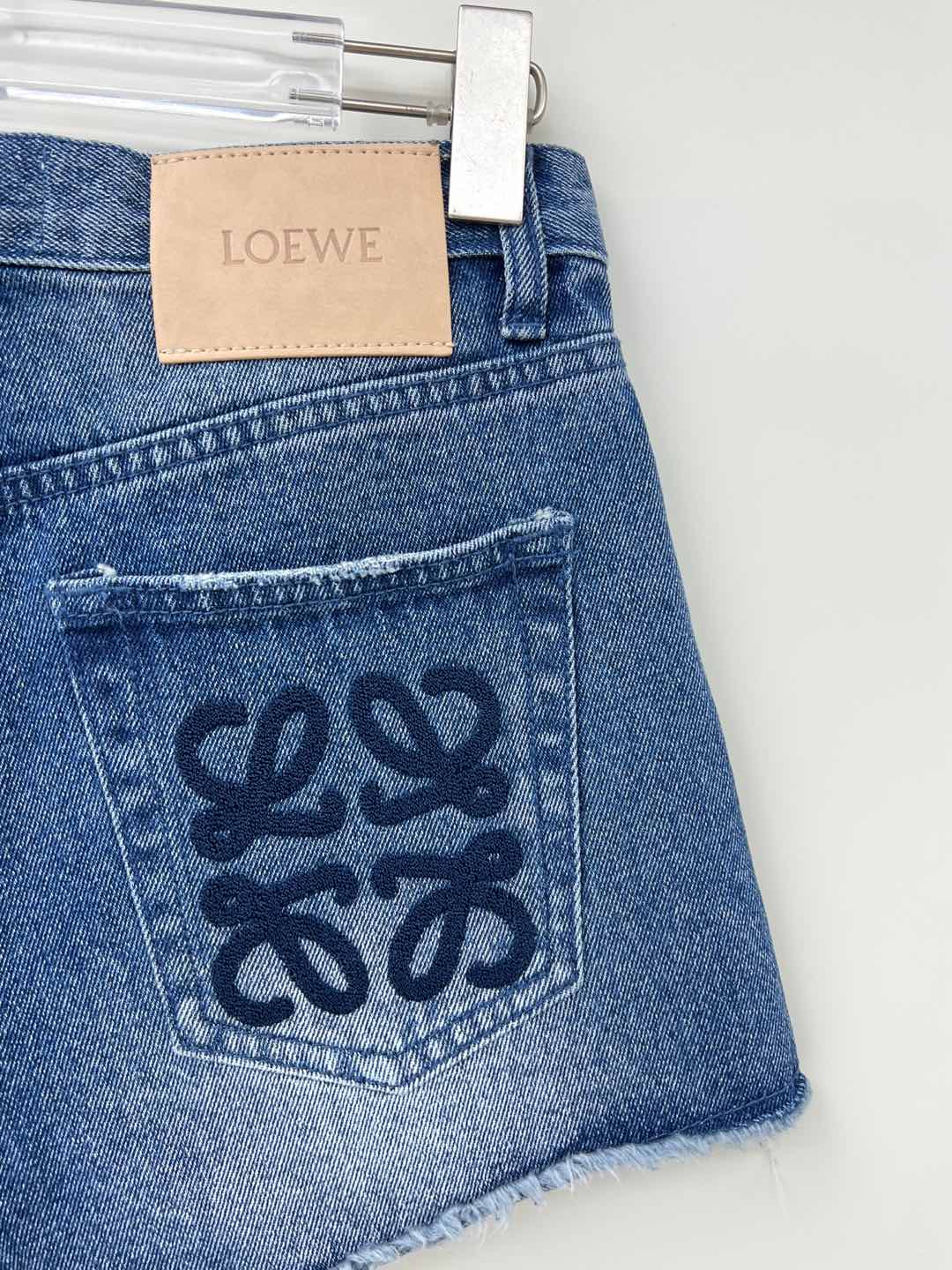 LOEWE Women's Denim Shorts High-Waisted Shorts with Embroidered Logo 8 i1746435598798 6879 0 7