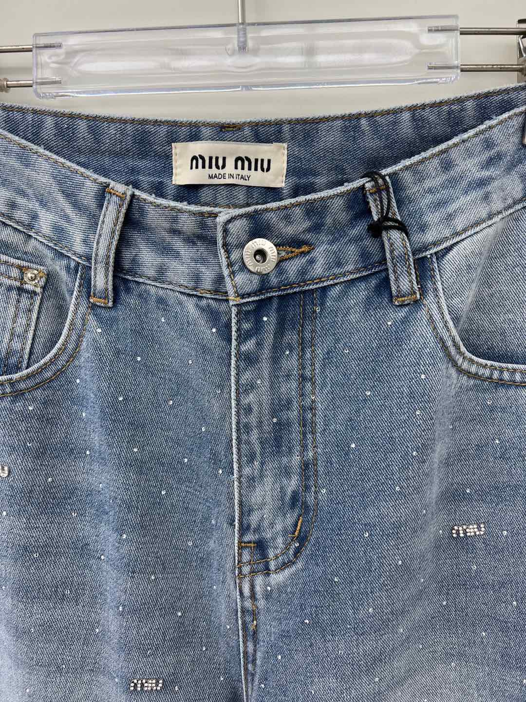 Miu Miu Rhinestone Embellished High-Waisted Wide-Leg Jeans for Women 4 i1746604313898 8712 0 3