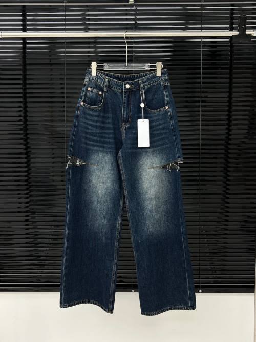 MM6 Maison Margiela Distressed Wide Leg Jeans - Stylish and Comfortable 1 MM6 Maison Margiela Distressed Wide Leg Jeans - Stylish and Comfortable