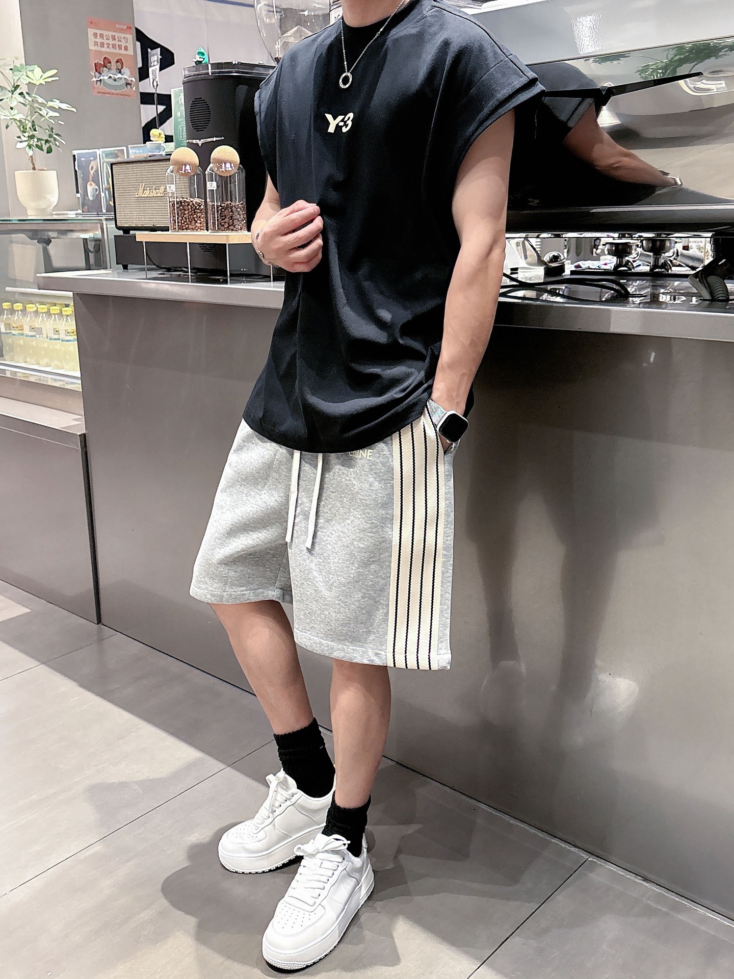 “High-quality Cotton Summer Vests with Novel Fake Two-Piece Design – Y.3 Collection” - 图片 6