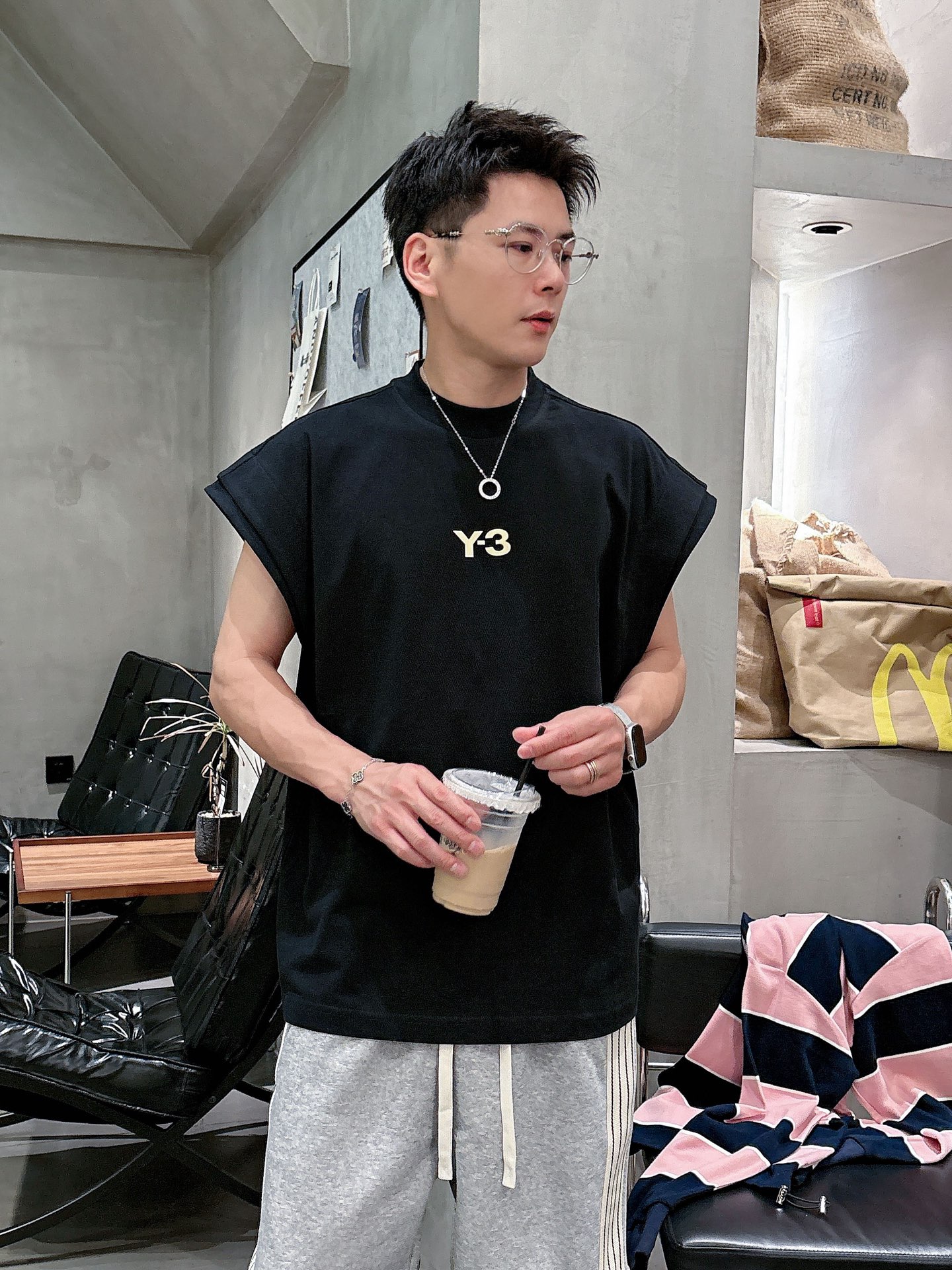 “High-quality Cotton Summer Vests with Novel Fake Two-Piece Design – Y.3 Collection” - 图片 2