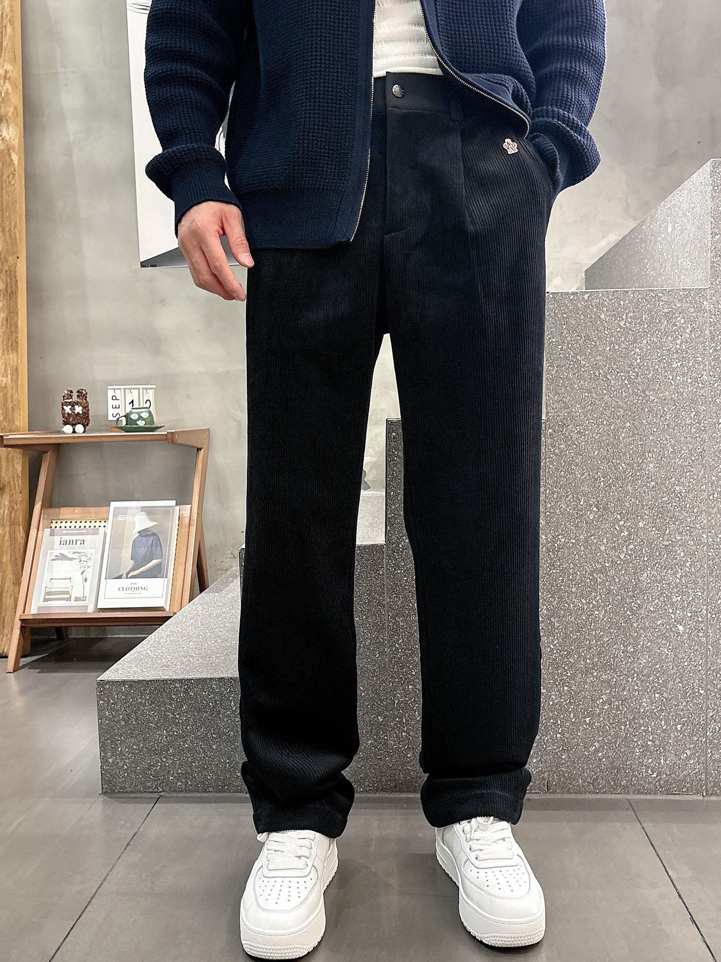 Moncler Corduroy Pants: Stylish Straight-Leg Trousers with Logo Detail 6 i1757919869138 9500 0 4