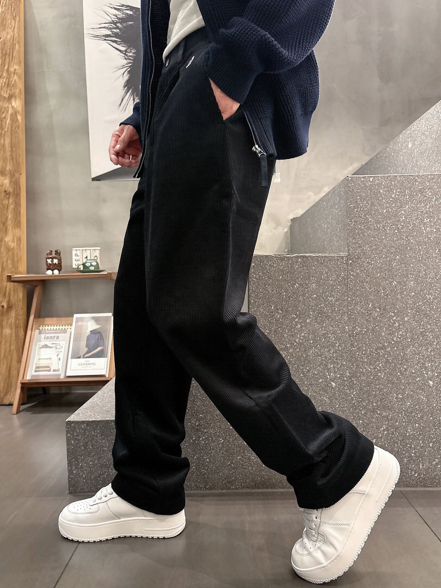 Moncler Corduroy Pants: Stylish Straight-Leg Trousers with Logo Detail 4 i1757919872224 2820 0 2