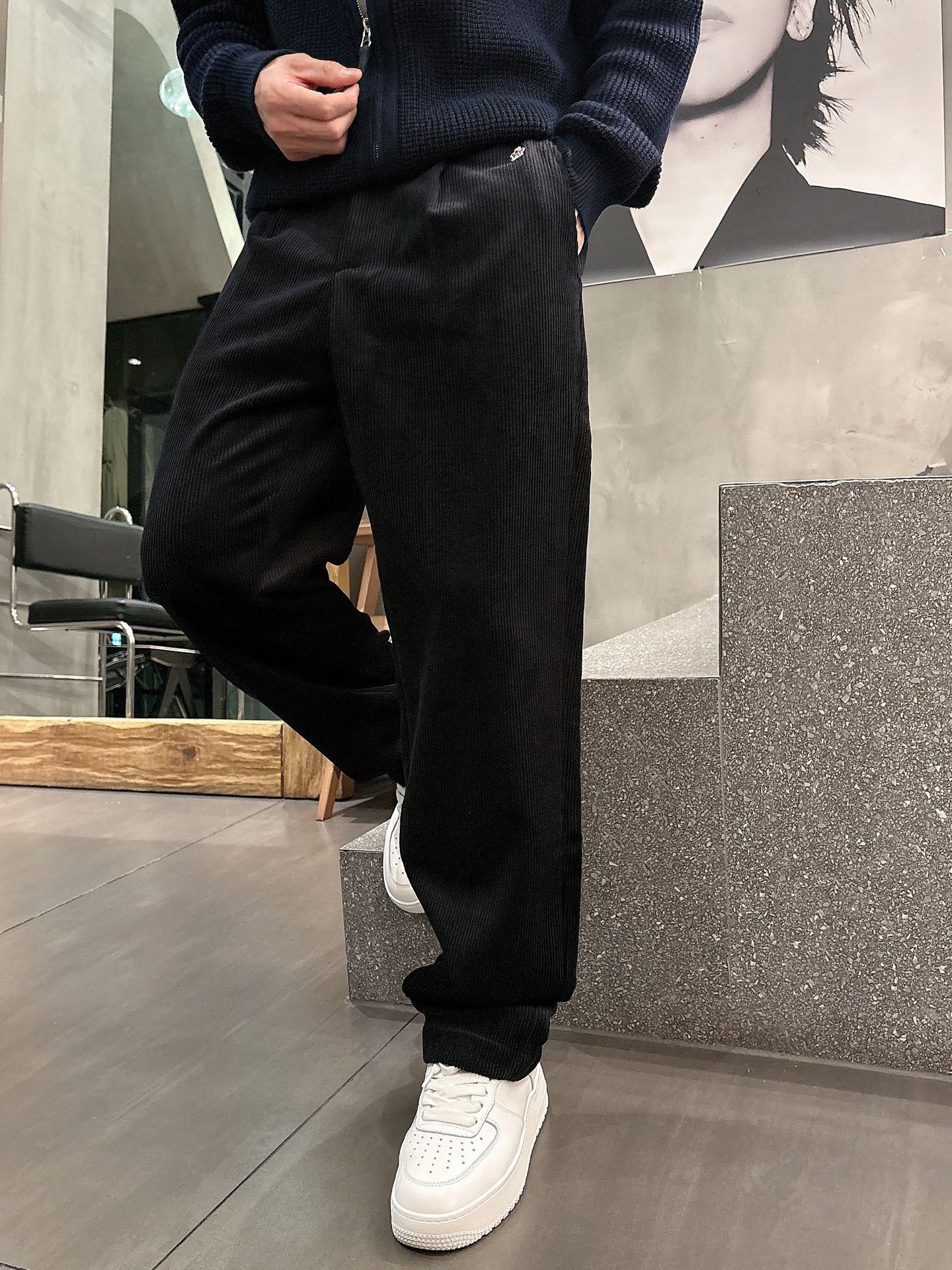 Moncler Corduroy Pants: Stylish Straight-Leg Trousers with Logo Detail 3 i1757919872238 2907 0 1