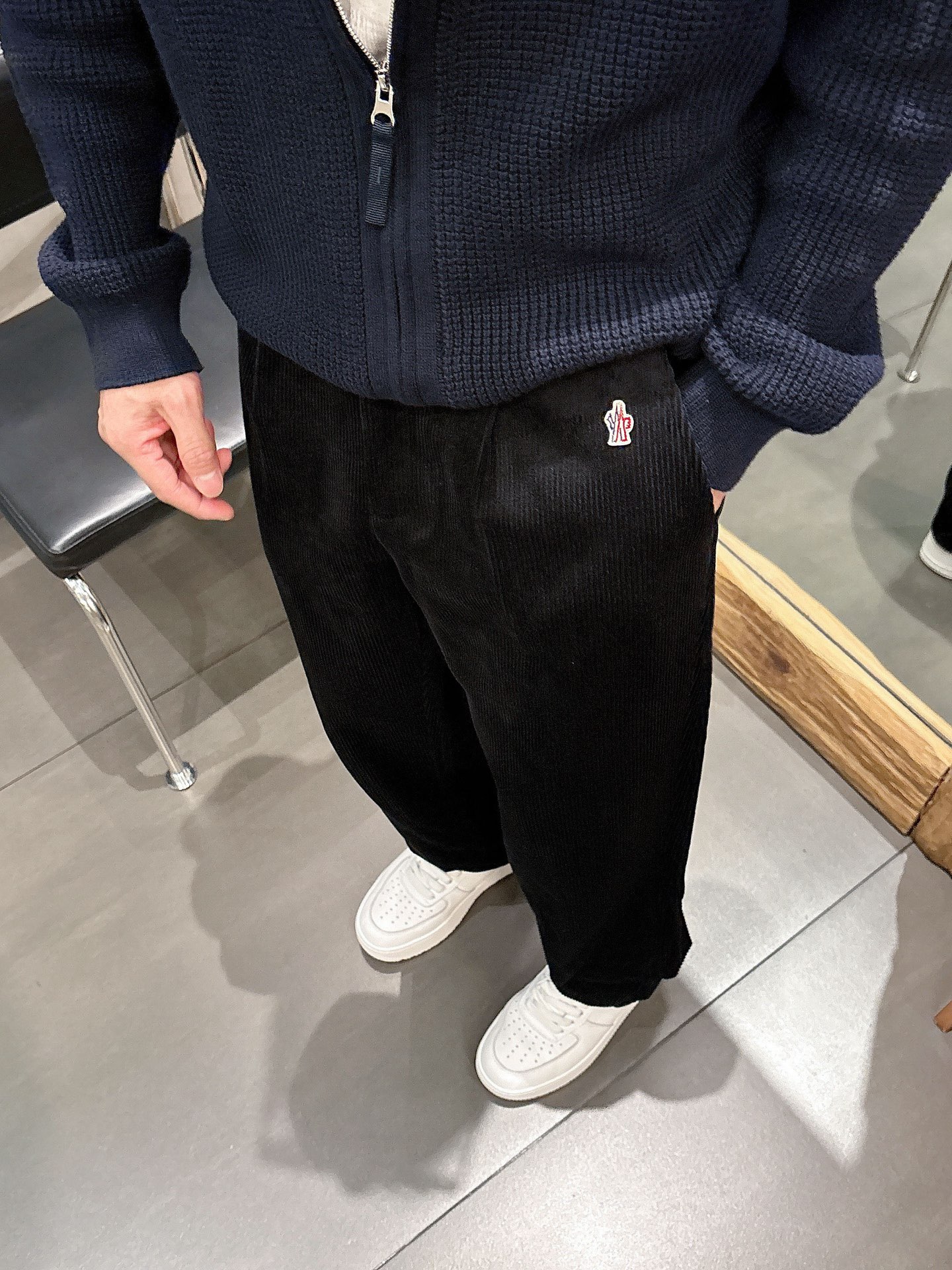Moncler Corduroy Pants: Stylish Straight-Leg Trousers with Logo Detail 2 i1757919872246 5027 0 0