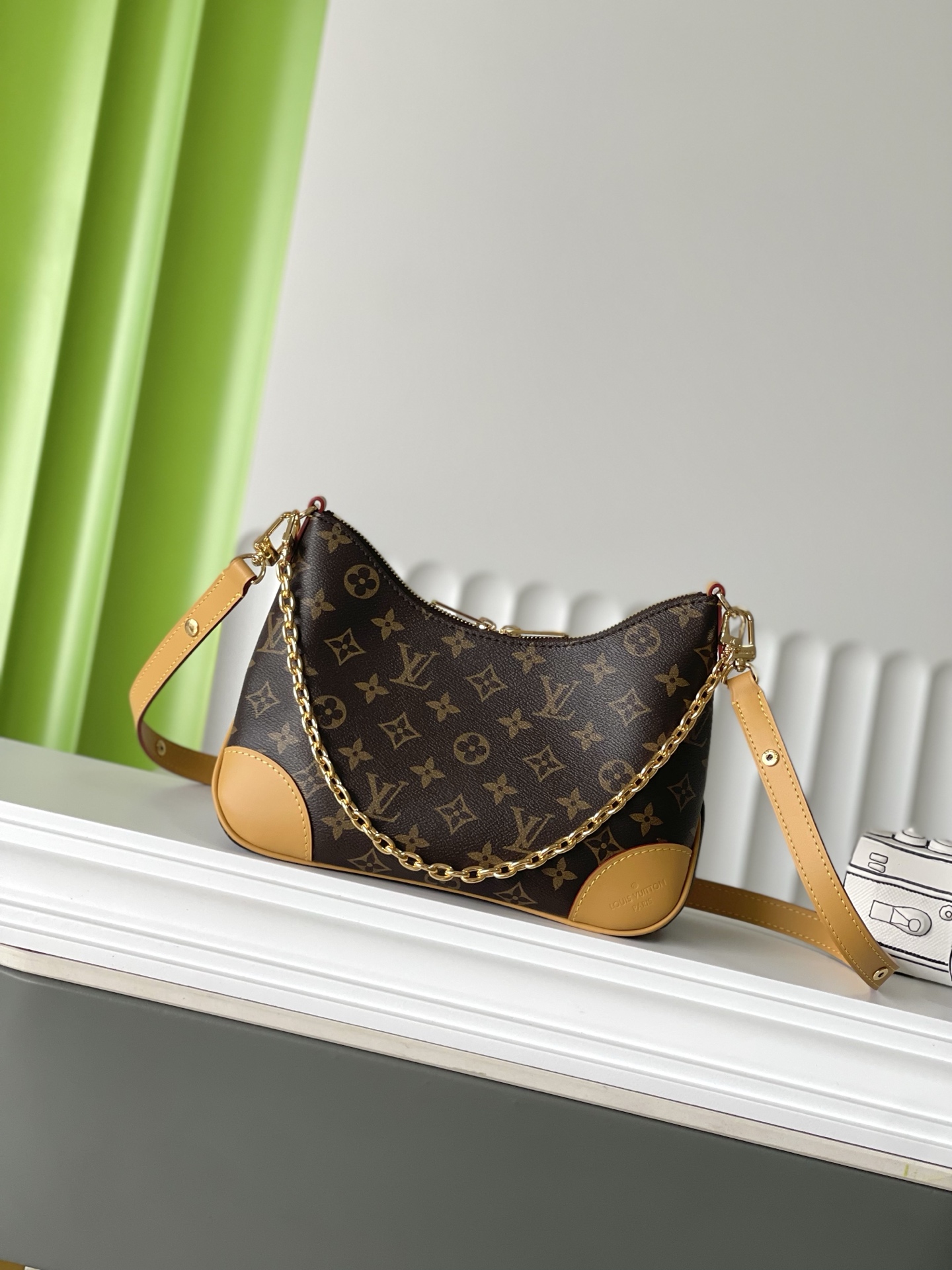 NO:208044,Purchase price M45832 29×16×9.5 BOULOGNE Pretty Croissant Top Original Order Change Coding Chip, LV [Top Original Order], louis vuitton19860909拿货价 M45832 29×16×9.5 BOULOGNE 老花牛角包 顶级原单 变码芯片,LV【顶级原单】,louis vuitton,Bag