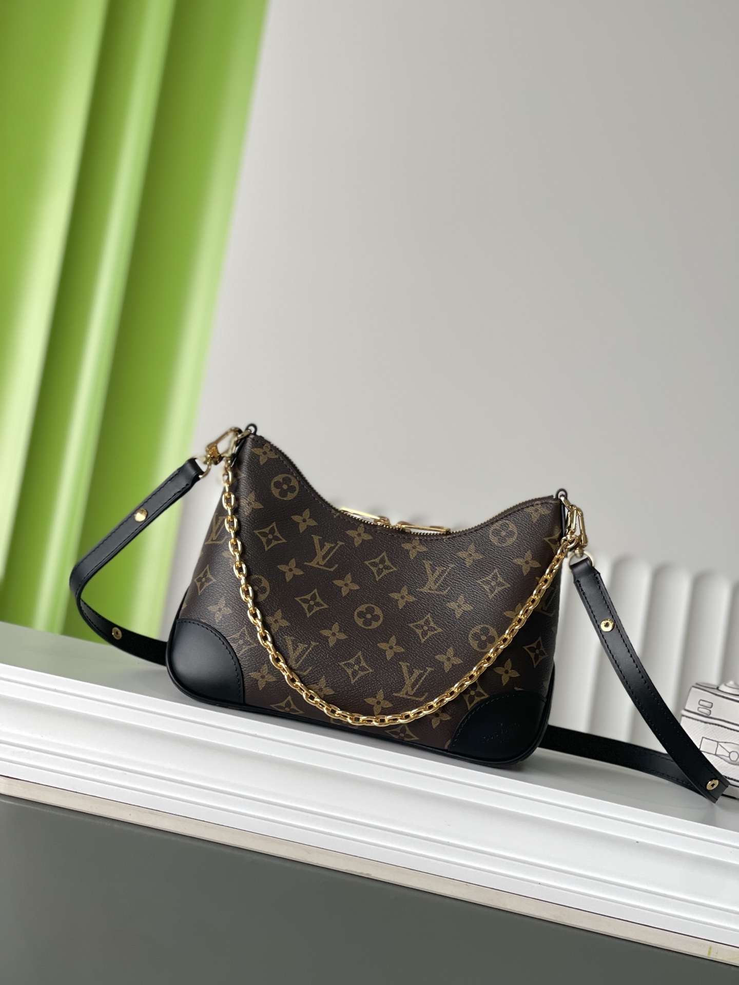 NO:208039,Purchase price M45831 29×16×9.5 BOULOGNE Pretty Croissant Top Original Order Change Code Chip, LV [Top Original Order], louis vuitton19860909拿货价 M45831 29×16×9.5 BOULOGNE 老花牛角包 顶级原单 变码芯片,LV【顶级原单】,louis vuitton,Bag