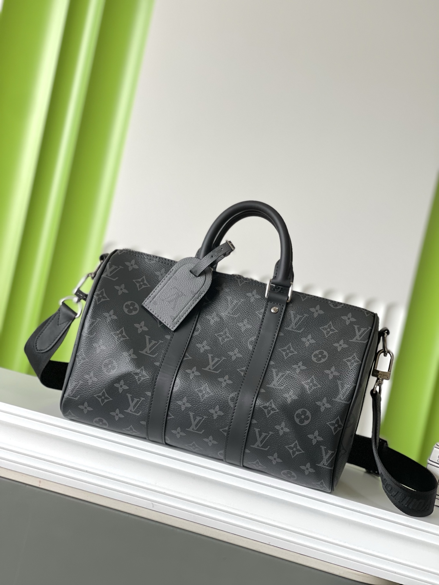 NO:208021,Purchase price M46655 35×21×6 KEEPALL Black Flower Travel Bag Top Original Order Change Code Chip, LV [Top Original Order], louis vuitton19860909拿货价 M46655 35×21×6 KEEPALL 黑花旅行袋 顶级原单 变码芯片,LV【顶级原单】,louis vuitton,Bag