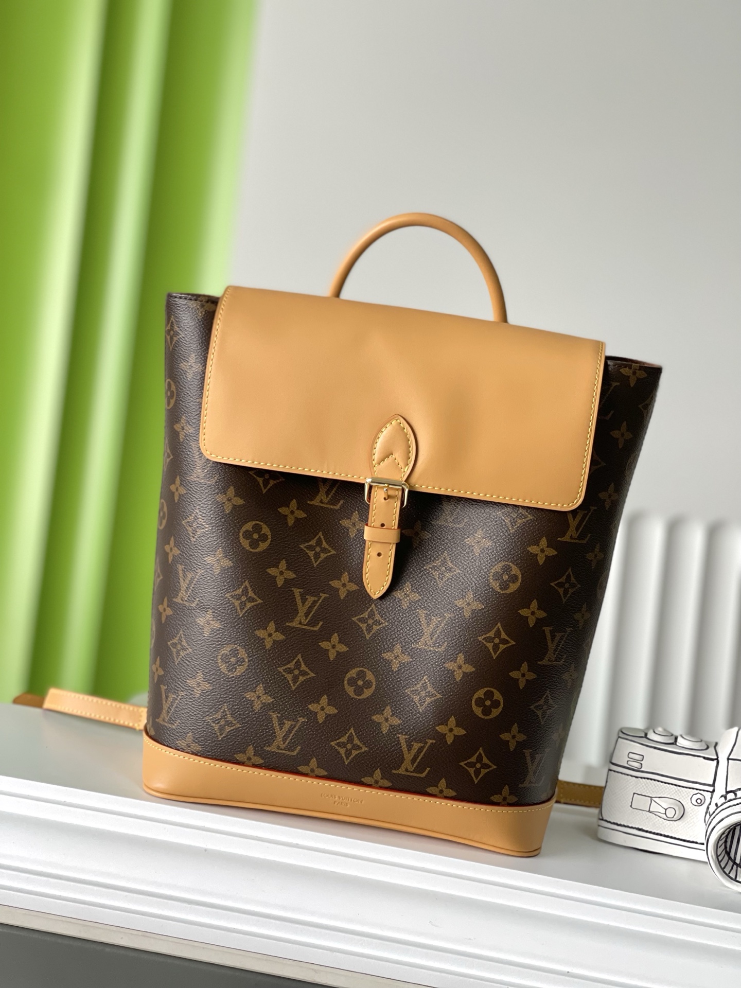 NO:210334,M14653 32×24×9 SOHO medium backpack top original single variable code chip, LV [top original single], louis vuitton19860909M14653 32×24×9 SOHO 中号双肩包 顶级原单 变码芯片,LV【顶级原单】,louis vuitton,Bag