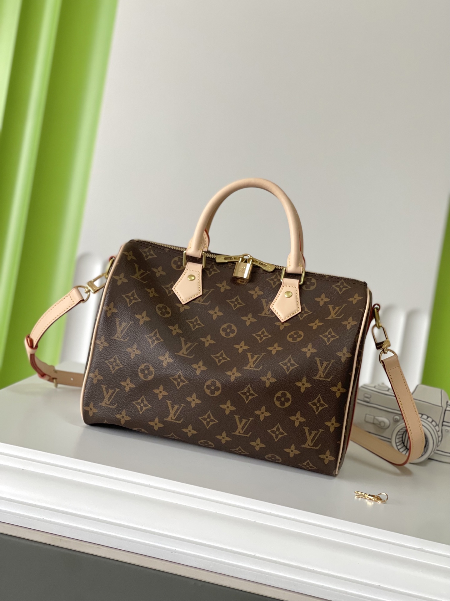 NO:384407,M41112 30×21×17 SPEEDY Presbyterian pillow bag Top original order Change code chip, LV [top original order], louis vuitton19860909M41112 30×21×17 SPEEDY 老花枕头包 顶级原单 变码芯片,LV【顶级原单】,louis vuitton,Bag