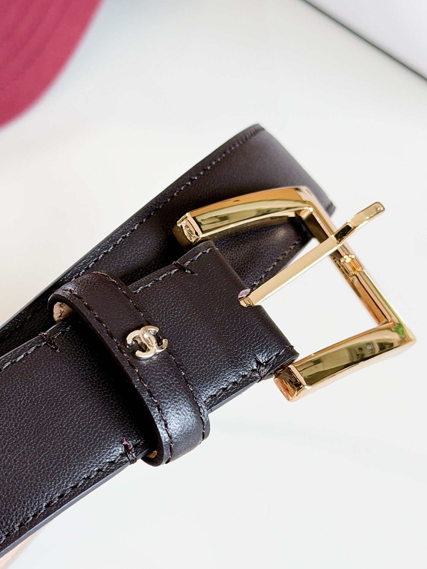 NO:927926,CHA 26S leather belt, calfskin and metal, dark brown and gold,,cowhide,19860909CHA 26S皮质腰带 小牛皮与金属 深棕与金色,,cowhide,,Women's clothing