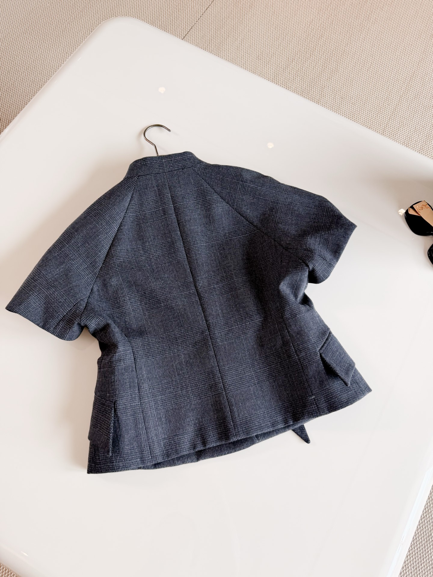 DIOR Short Sleeve Pleated Skirt Suit Two Piece Set