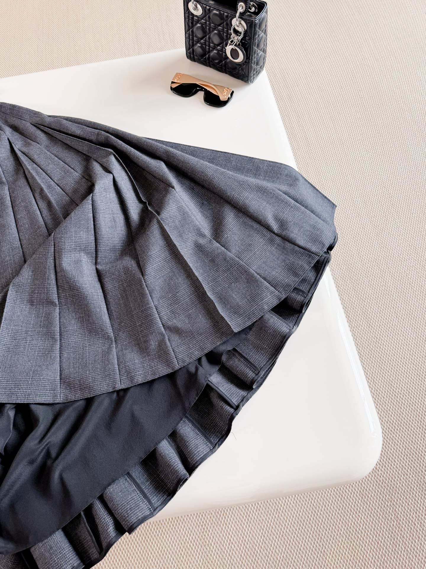 DIOR Wrap Pleated Midi Skirt