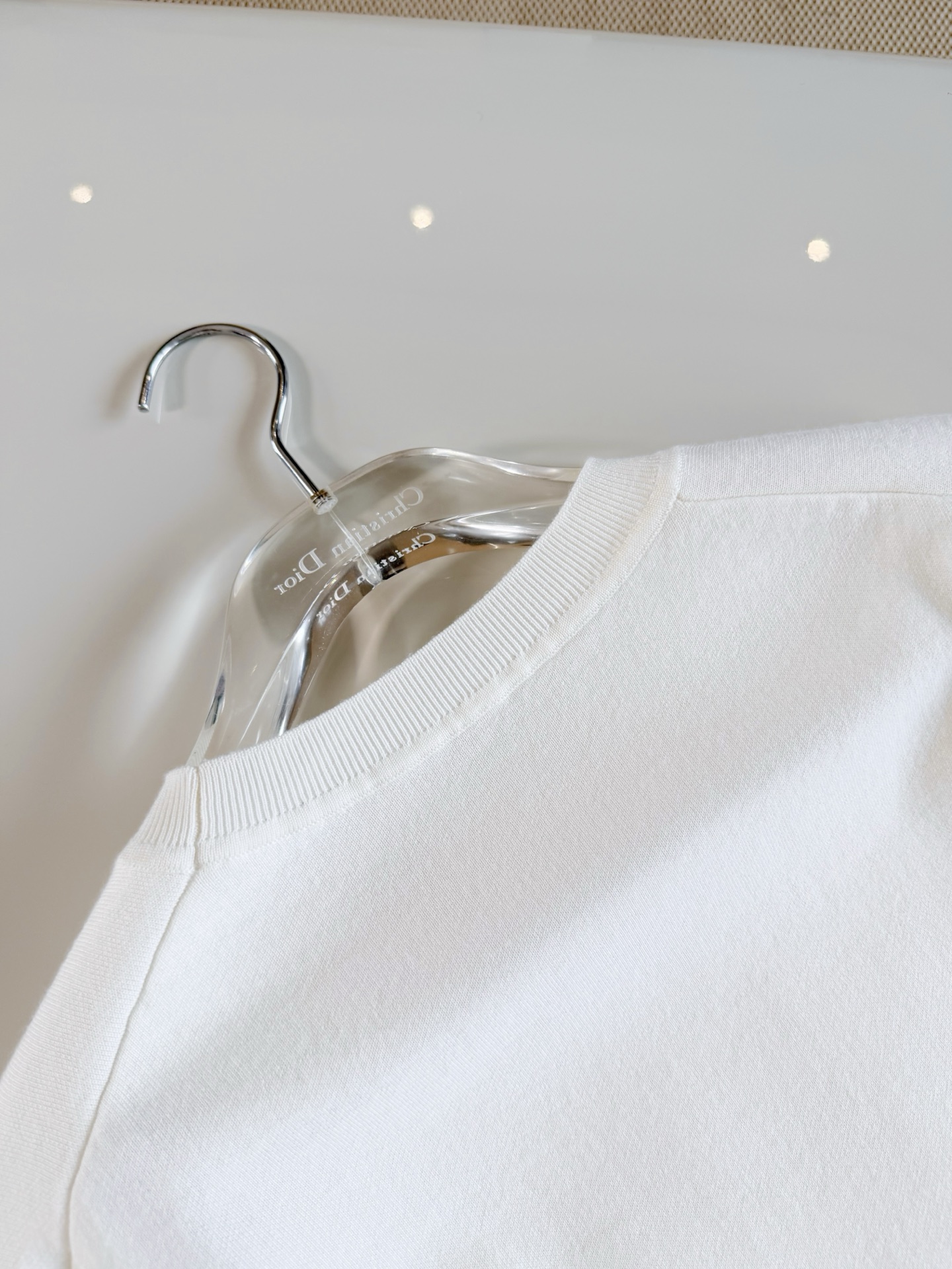  DIOR Badge Patch Embroidery Knit Sweater