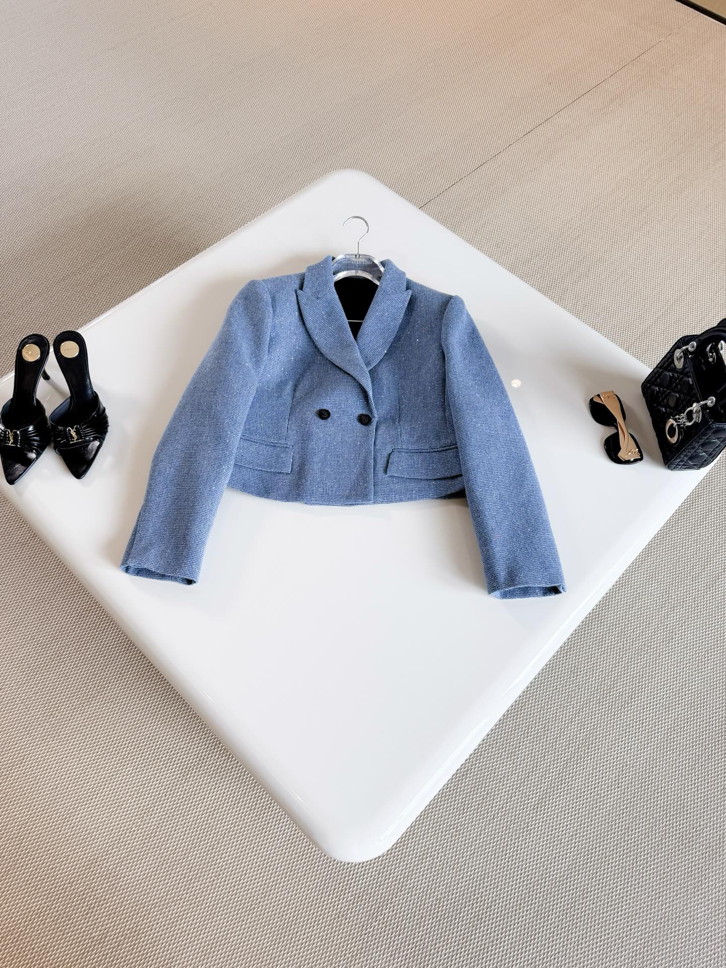 DIOR Sparkle Tweed Skirt Suit Two Piece Set