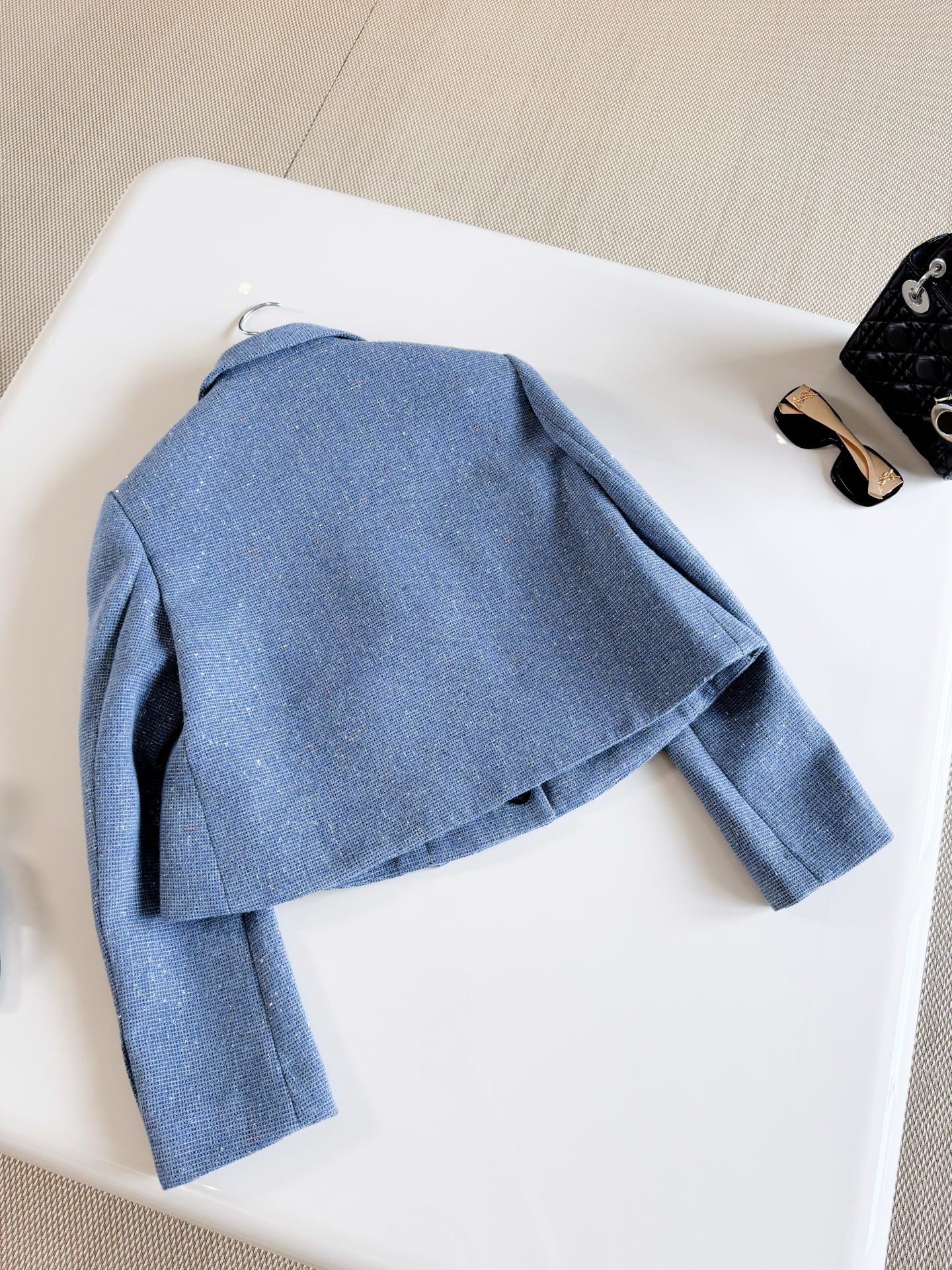 DIOR Sparkle Tweed Skirt Suit Two Piece Set