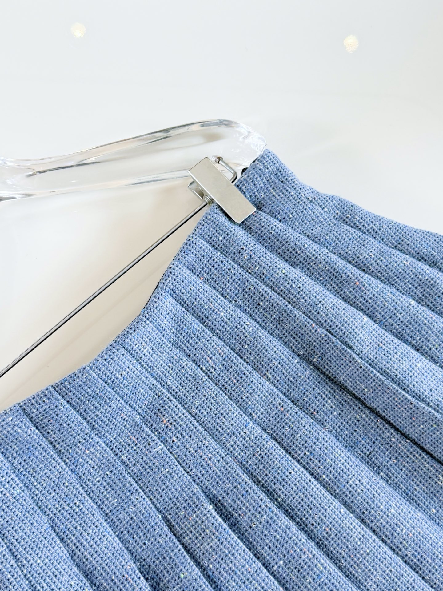 DIOR Sparkle Tweed Pleated Mini Skirt