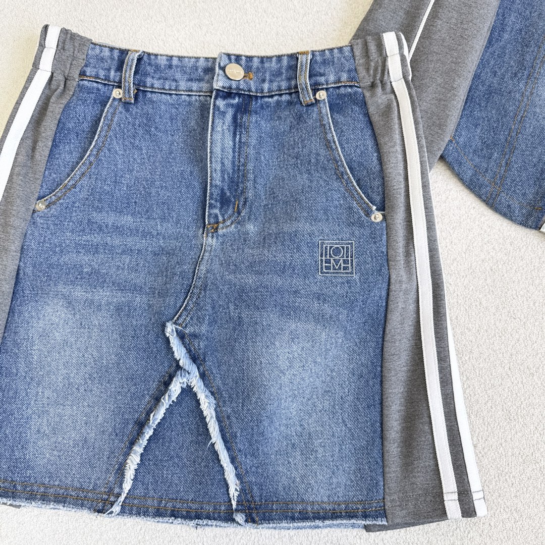 特价🉐️一套❗️现货齐码❗️不退不换❗️时髦套装 Tom 🌾———春夏最新款美式休闲风套装 🖤拼接牛仔立