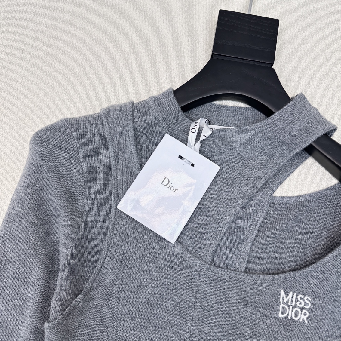 特价🉐️❗️现货齐码❗️不退不换❗️独家首发 CD 🌾————秋冬最新款字母logo刺绣装饰假两件打底衫