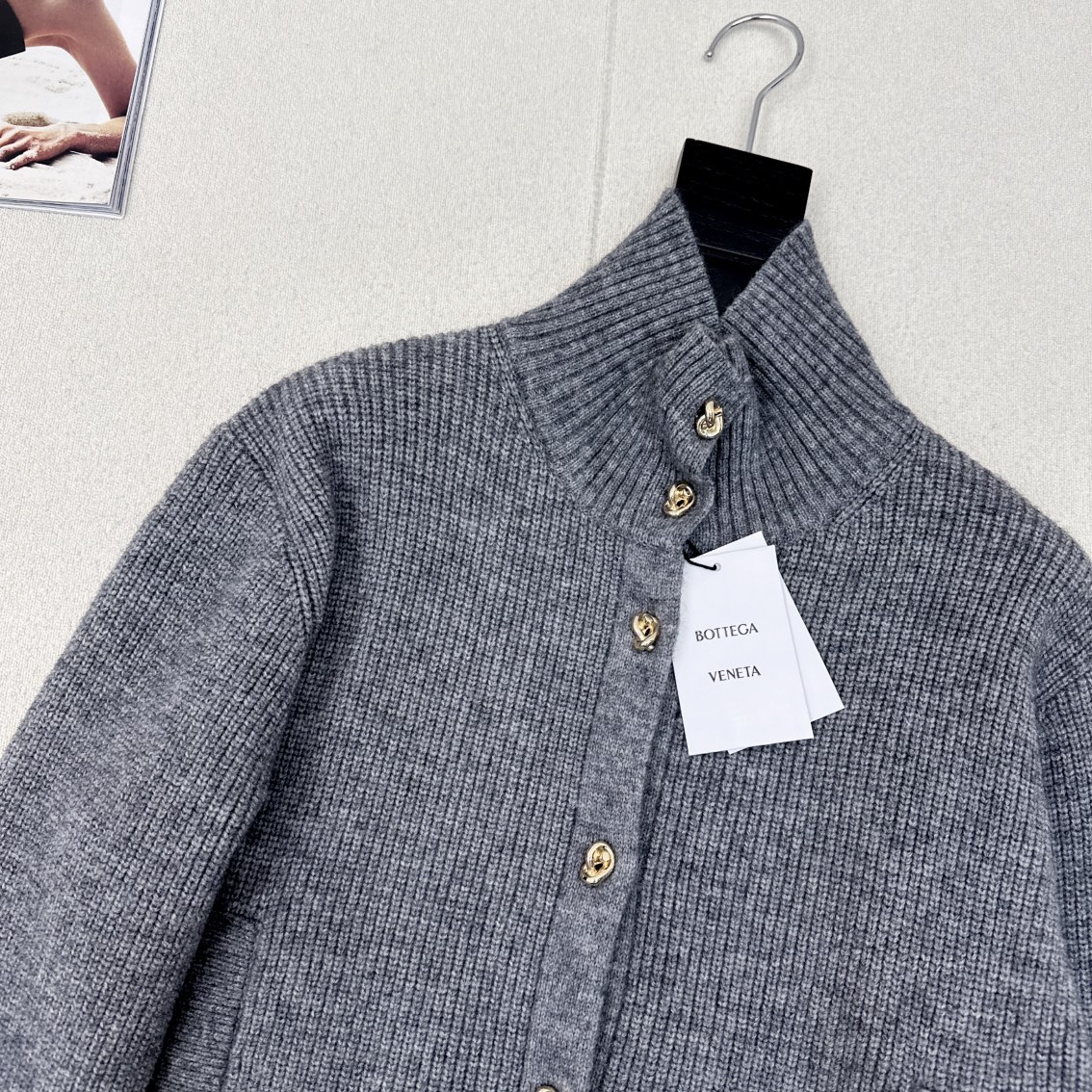 Stylish Single-Size Metal Button Dress for Autumn/Winter: Warm, Lazy, Soft, Unresistible. - 图片 3